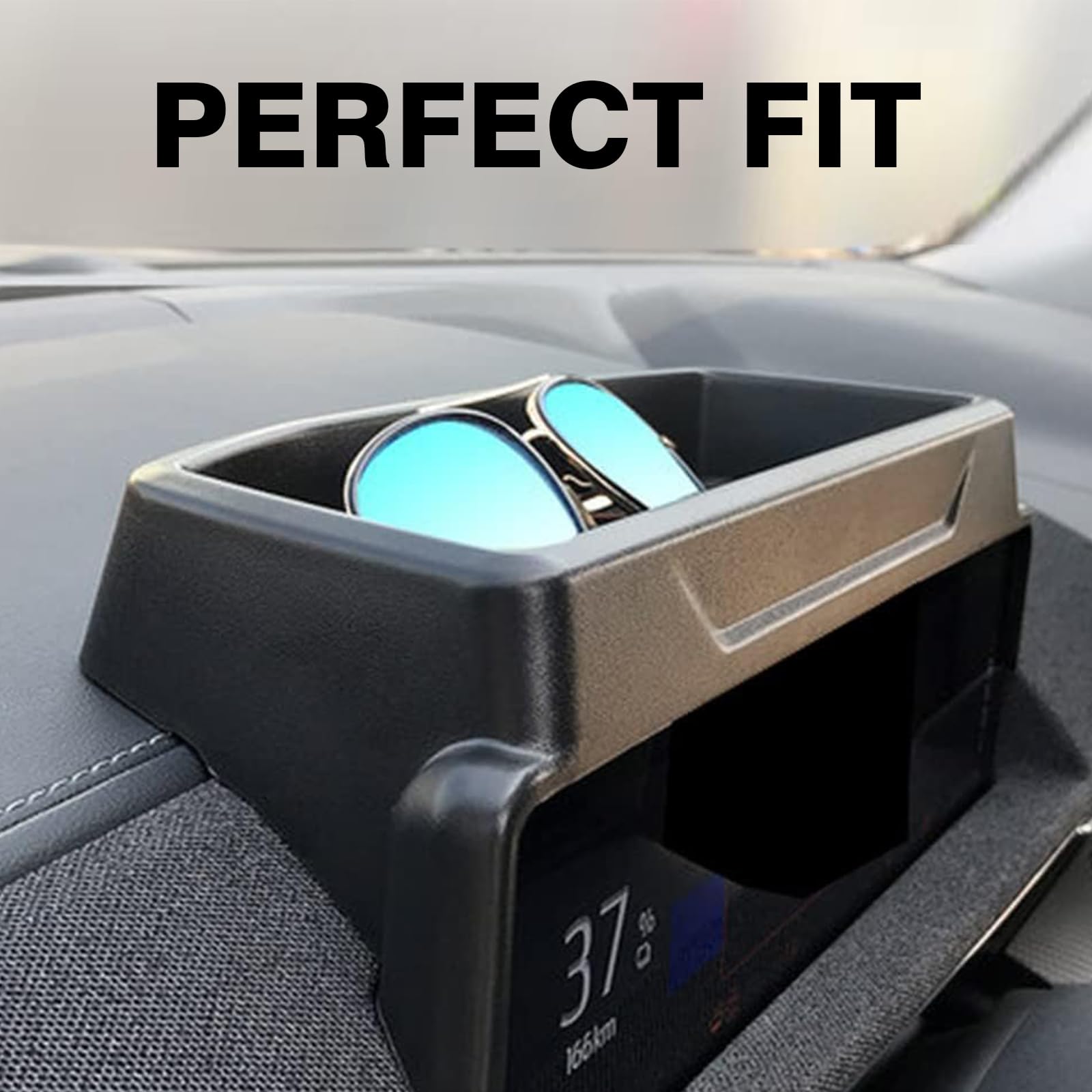 Bestevmod Center Console Organizer & Dash Tray Compatible With 2021-2024 Mustang Mach E Middle Storage Box With Coin Holder Stor