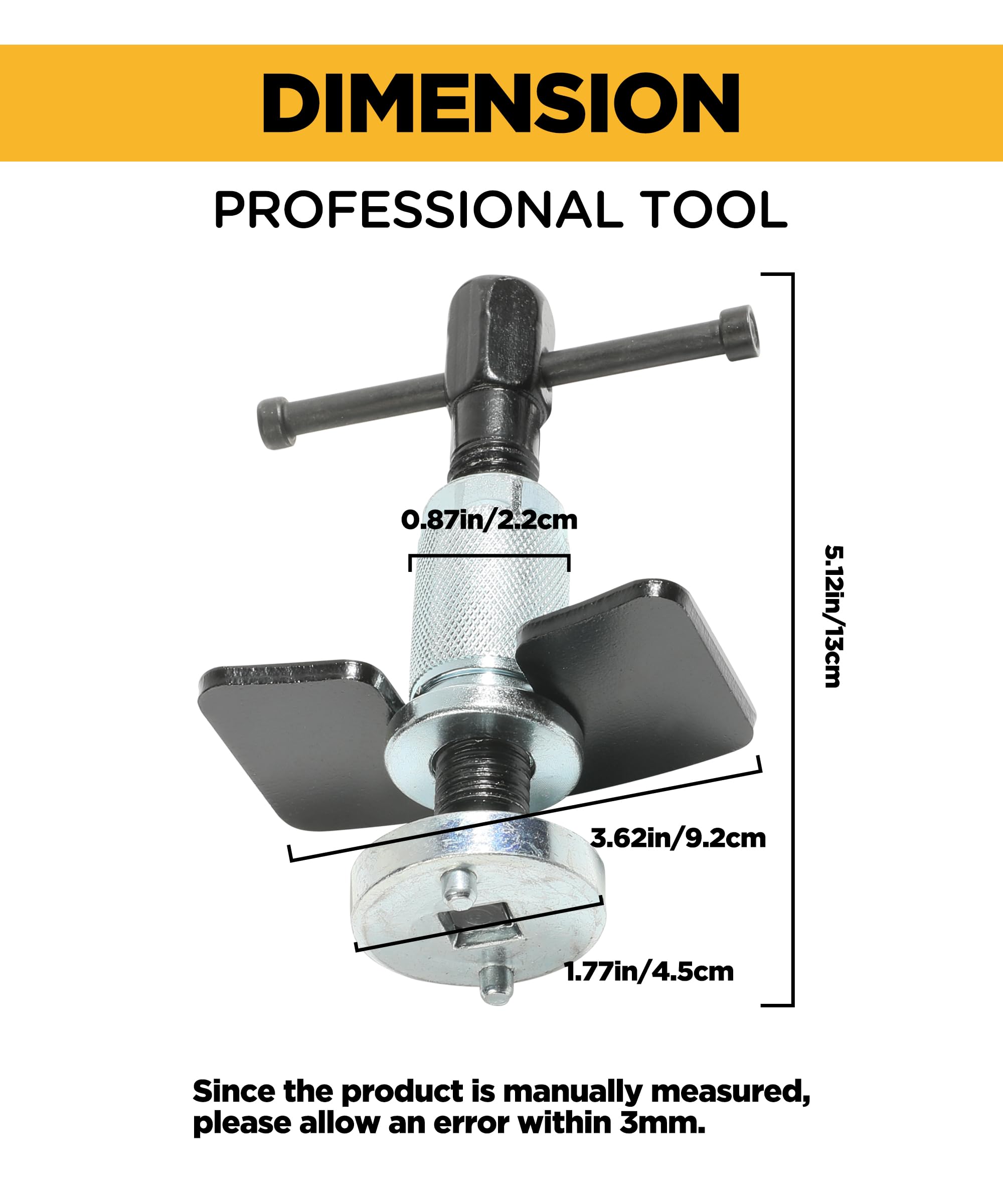 Sujade Yakefly Brake Caliper Piston Rewind Tool, Brake Piston Wind Back Tool,Car Rear Brake Pad Wind Back Tool,Right Handle Set Brake Caliper Wind Back Tool For For Replacement Of Rear Brake Pad