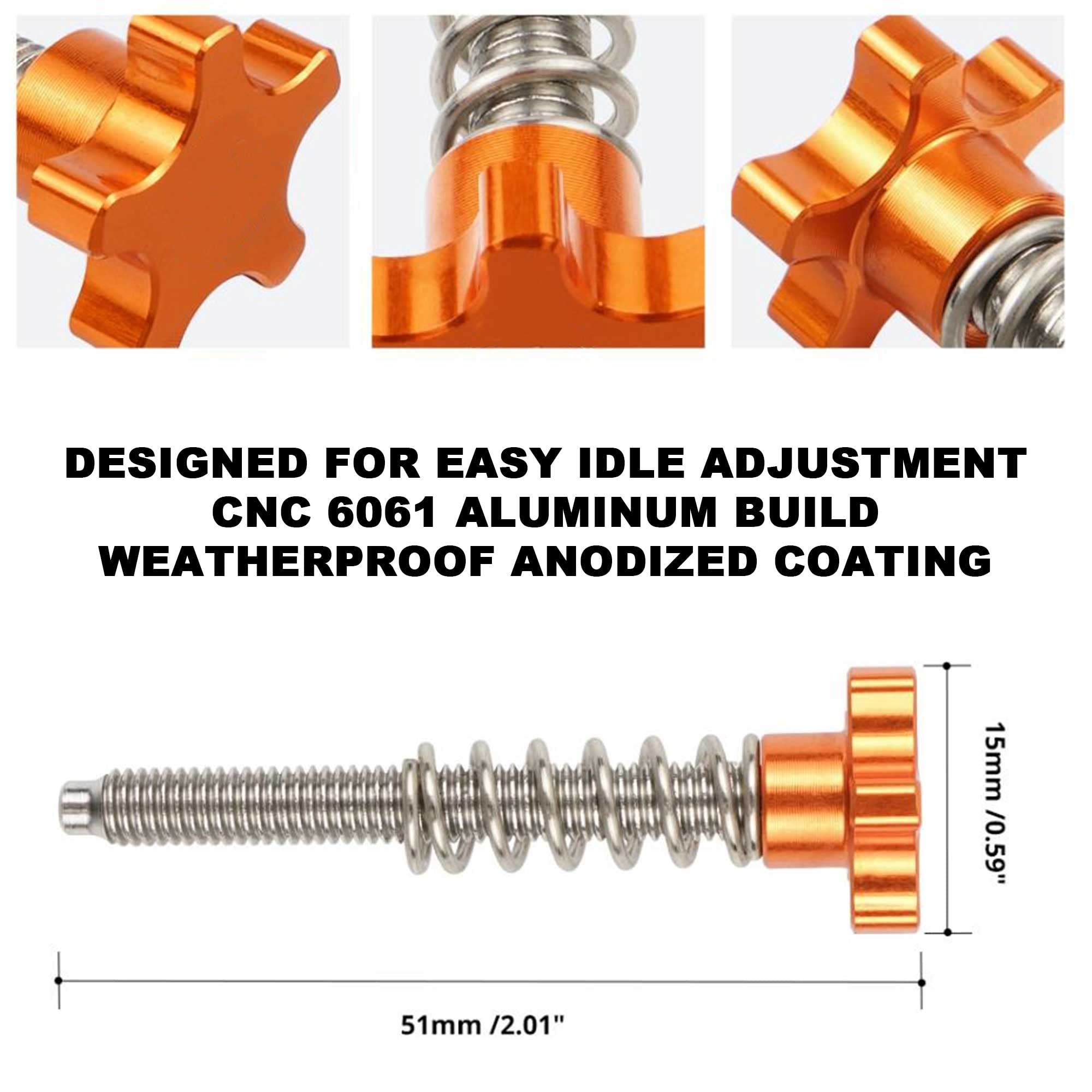 Rippin Moto Tpi Idle Adjustment Screw For 2018 Up Ktm, Gas Gas & Husqvarna 150 250 300 Xc-W Exc Te Ex Models 2018-2022