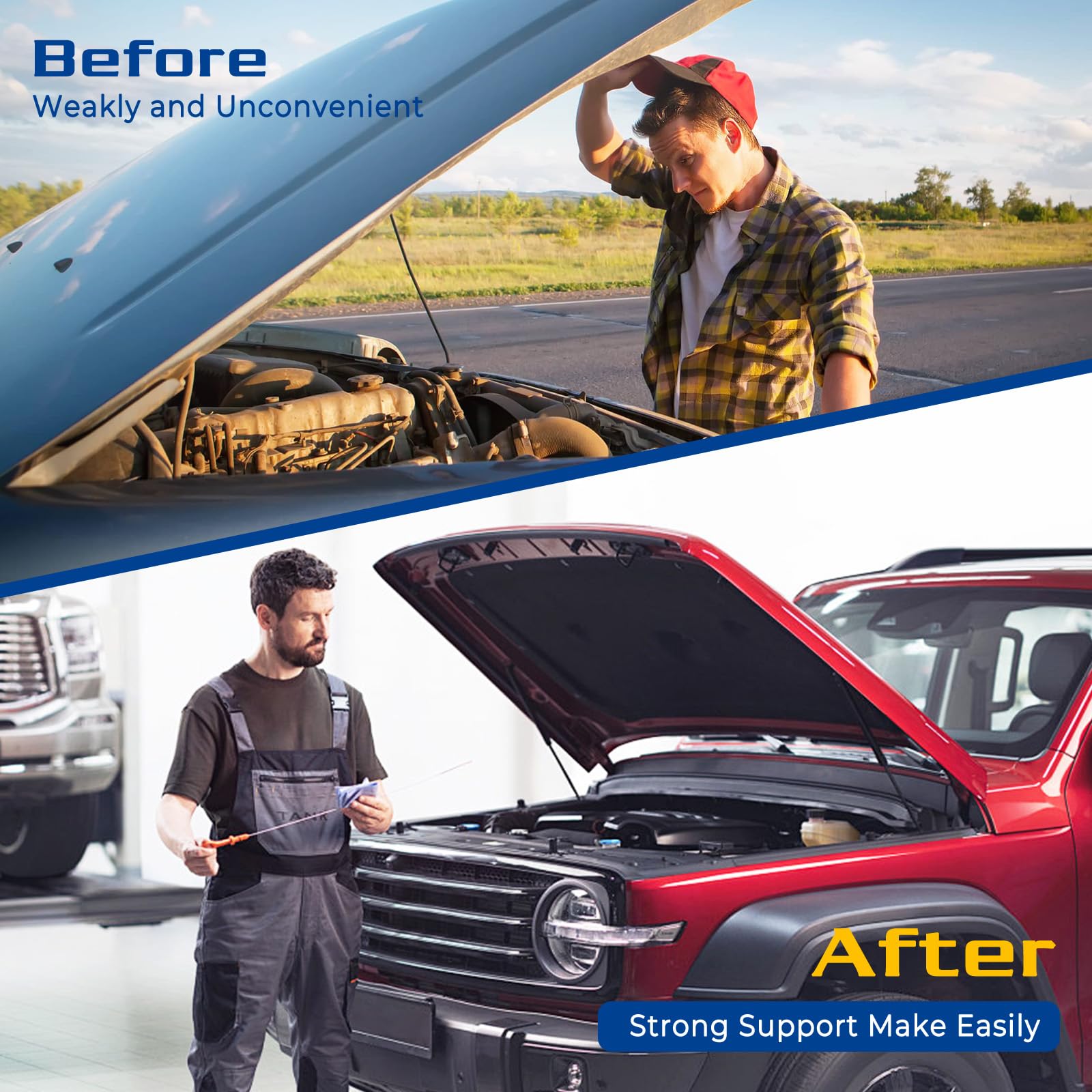 Arana Hood Struts Lift Support For 2015-2022 Nissan Murano, 7094 Front Hood Shocks Replacement Strut Fits Nissan Murano S Sl Sv,