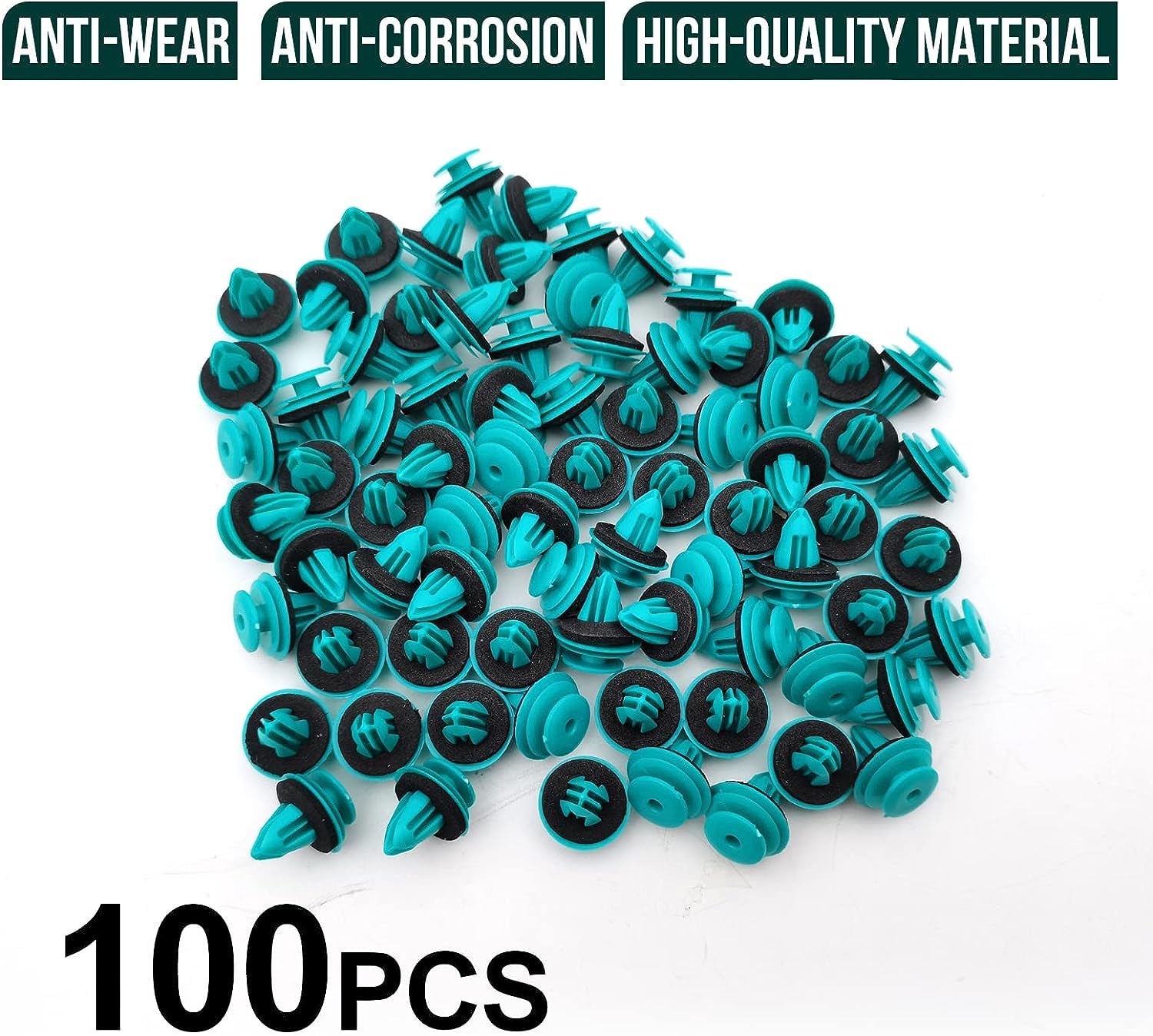 TOPCNOEM 100Pcs Blue Door Trim Panel Retainer Clips for Toyota & Lexus, Includes 1Pcs Fastener Remover 90467-10188