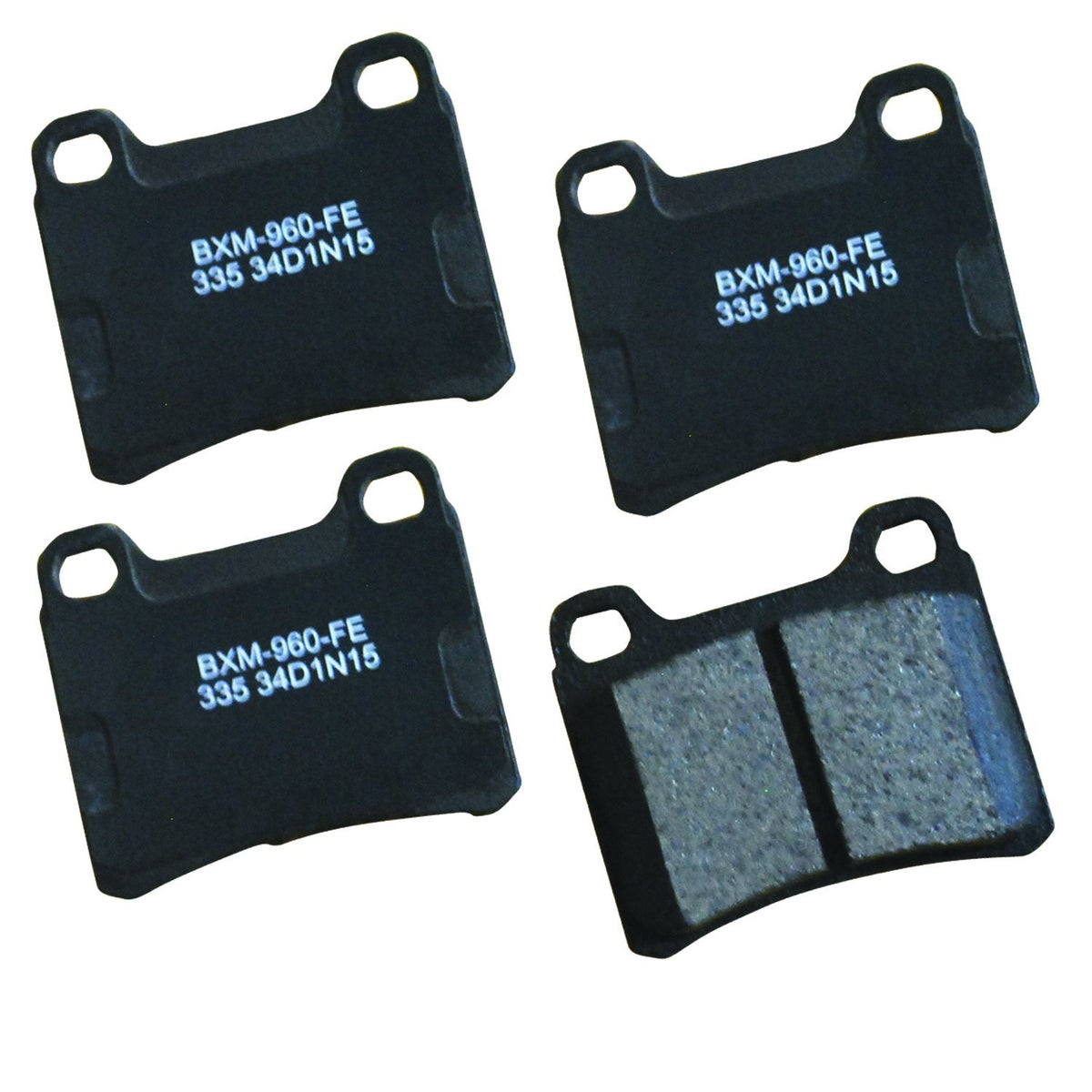 Bendix Premium Sbm335 Semi-Metallic Rear Brake Pads For Select Models Mercedes-Benz 190D, 190E, 260E, 300Ce, 300D, 300E, 300Sl,