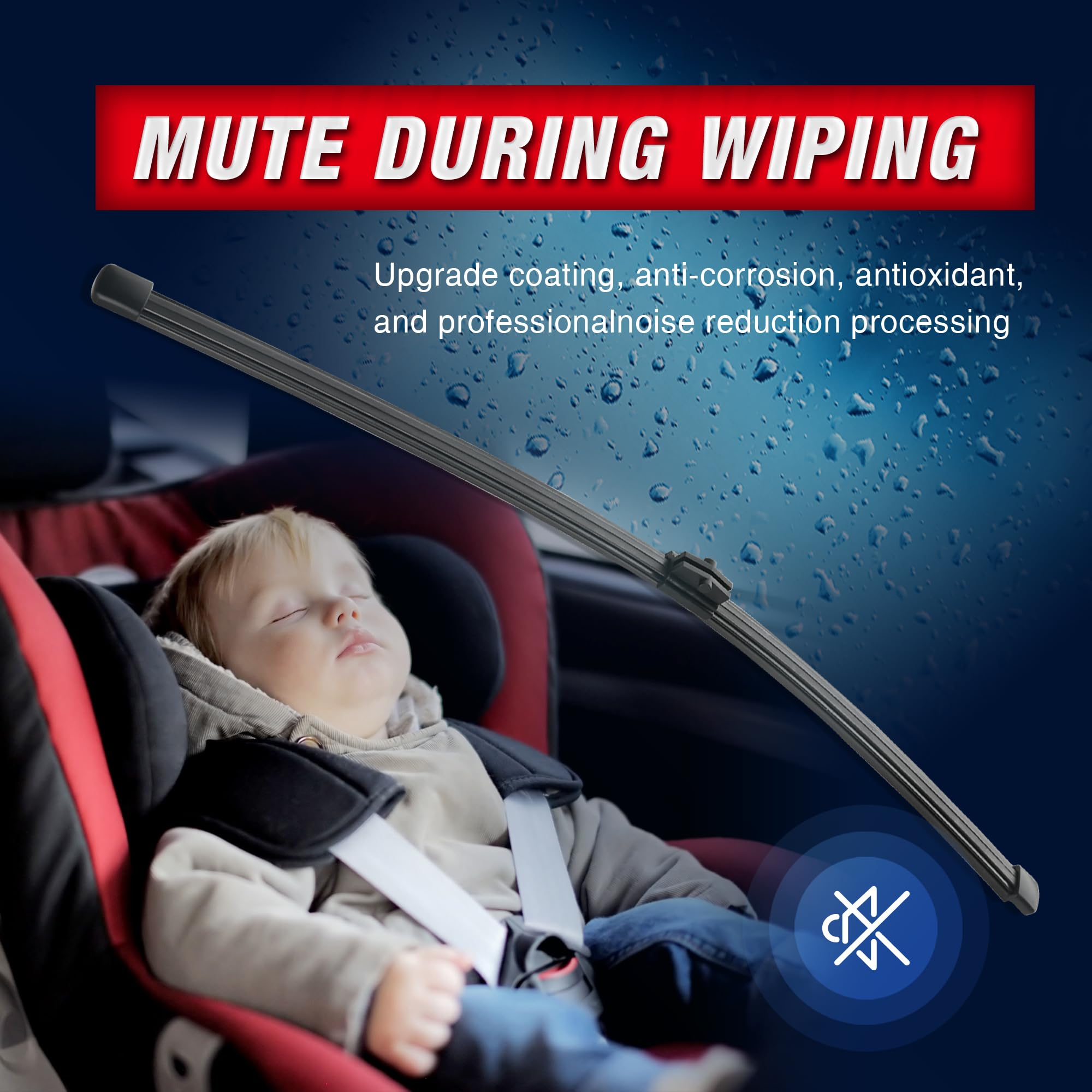 13'' Rear Wiper Blade Replacement For Audi Q3 2022-2019 Q5 2017-2009/Bmw X1 2021-2016 X2 2023-2018 /Porsche Cayenne 2021-2011/Be