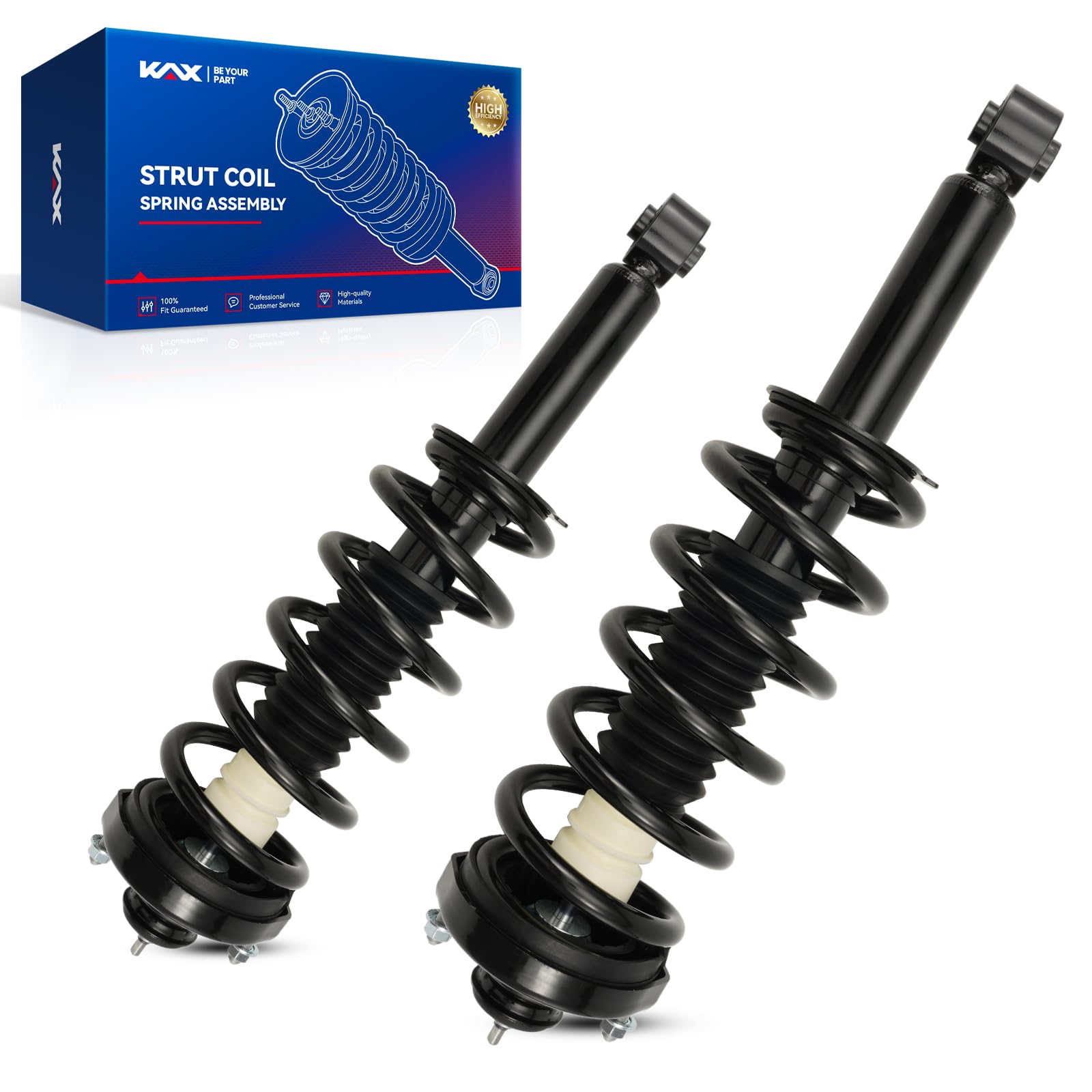 KAX Rear Quick Struts for Honda Accord 2008 2009 2010 2011 2012 Rear Shocks Complete Struts Assembly with Coil Spring Set of 2, 