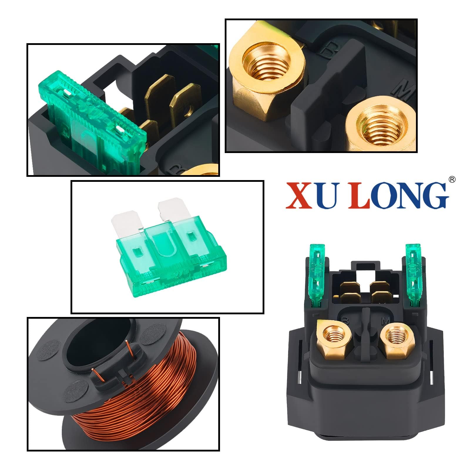 Starter Solenoid Relay ATV Compatible with Yamaha YFM350A YFM 350 400 450 660 Grizzly Big Bear Kodiak Wolverine Rhino Raptor Bru