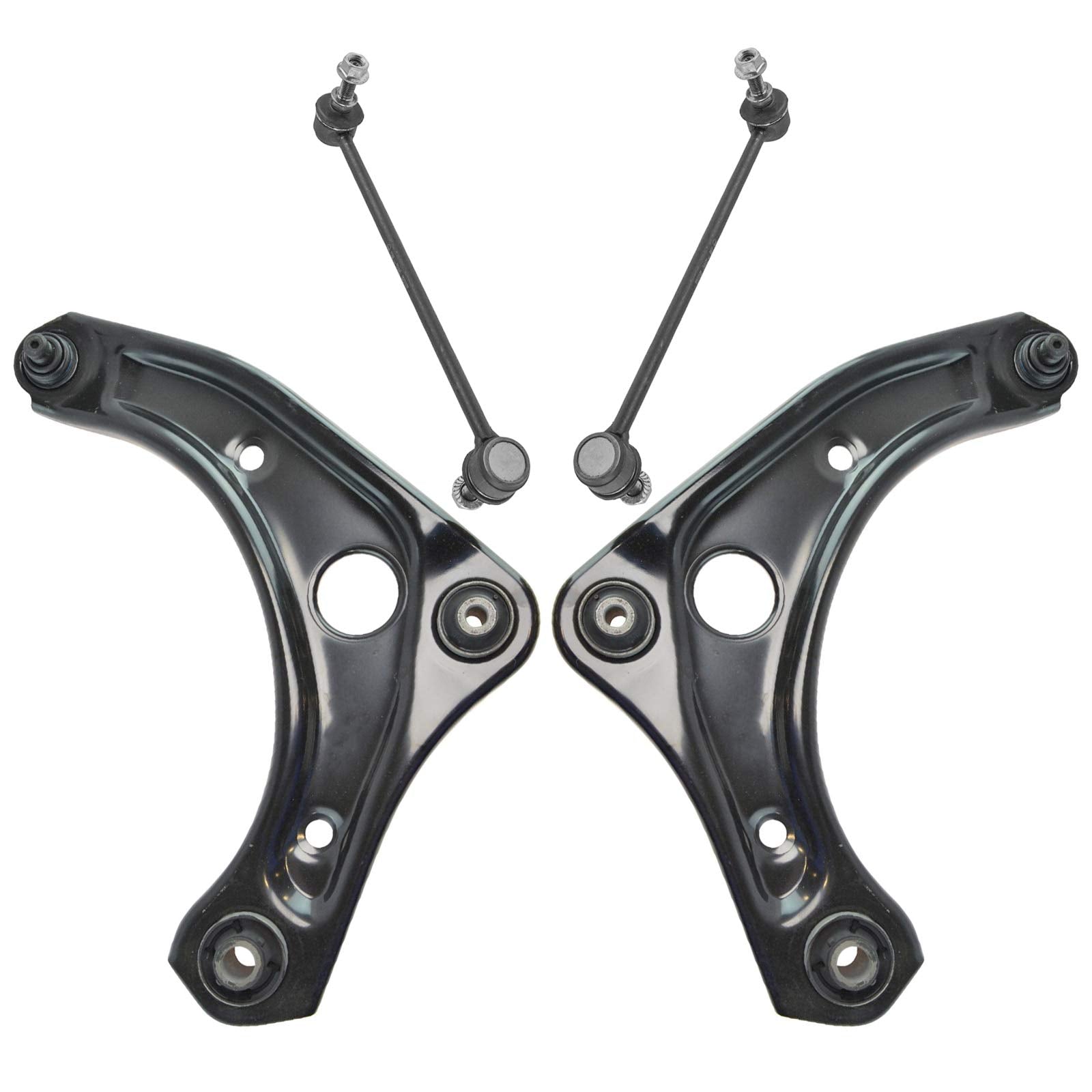 Trq Front Suspension Kit Control Arm With Ball Joint Sway Bar Stabilizer Link Compatible With 2012-2019 Nissan Versa 2014-2019 V