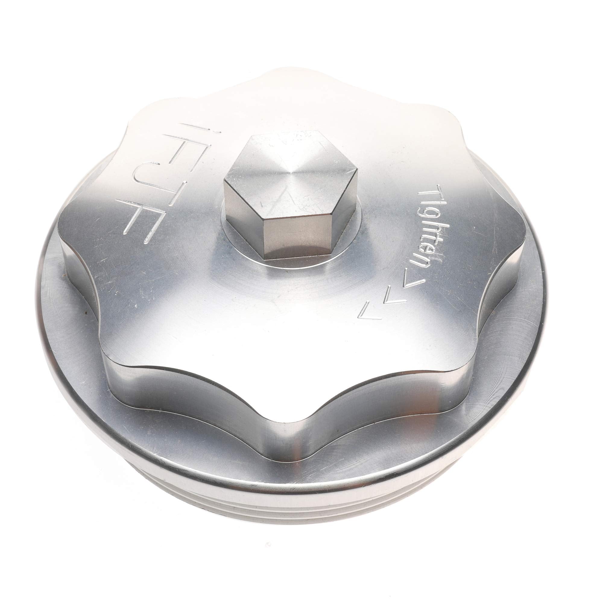 iFJF Fuel Filter Cap Replacement for Powerstroke 7.3L V8, Aluminum, Silver, F81Z9G270BA, Fits F250 F350 F450 F550, Model