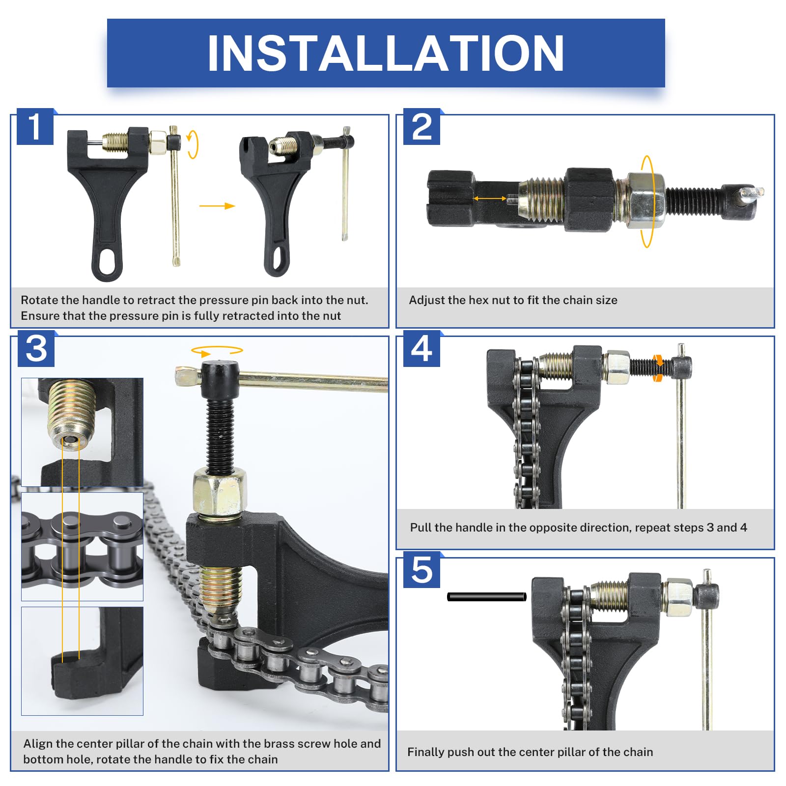 Yoxufa 420 Drive Roller Chain 132 Links Breaker Heavy Duty For 50 70 90 110 125Cc Ssr Taotao Coolster Apollo Baja Kazuma Chinese