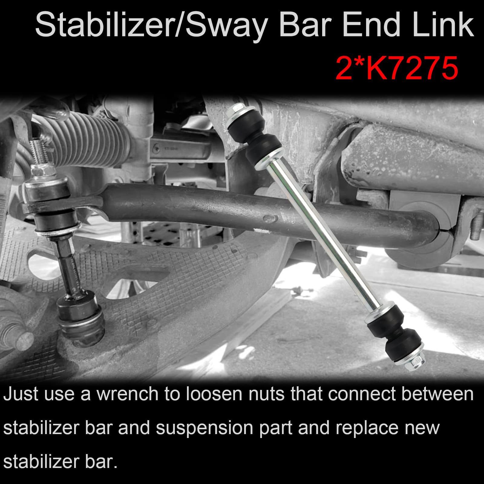 K7275 Front Sway Bar Link Kit Compatible With 1994-2002 Ram 2500 3500 1500 ? 1995-2010 Explorer ? 1998-2011 Ranger