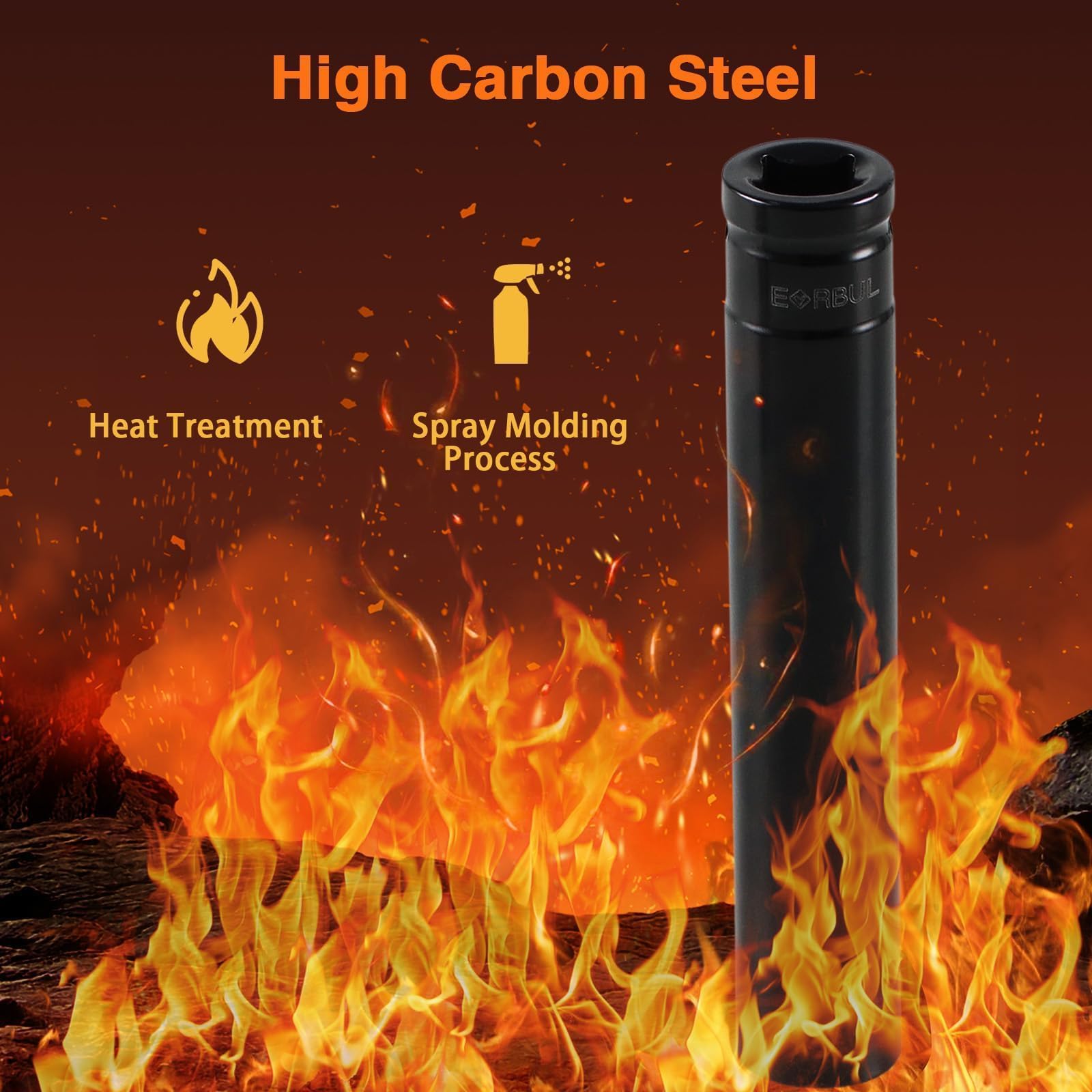 EVRBUL 3/4'' Socket Truck Cage Bolt Socket Tool Removal Puller Tool Compatible with Truck Air Brakes with 800921 Cage Bolt, Extr