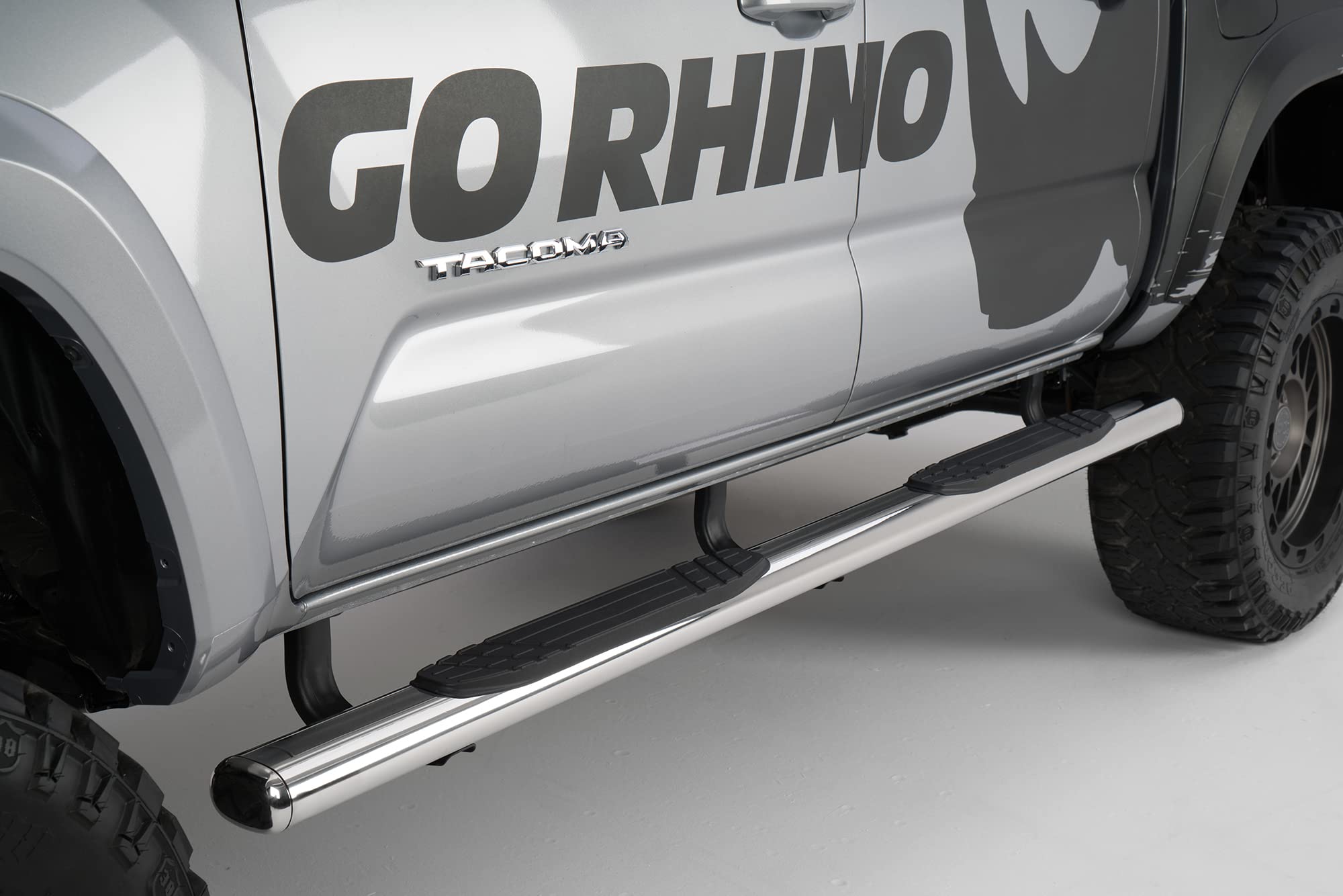 Go Rhino 104449987Ps 4 1000 Series Side Steps With Mounting Bracket Kit For Ram 19-24 1500 (Crew Cab Pickup)
