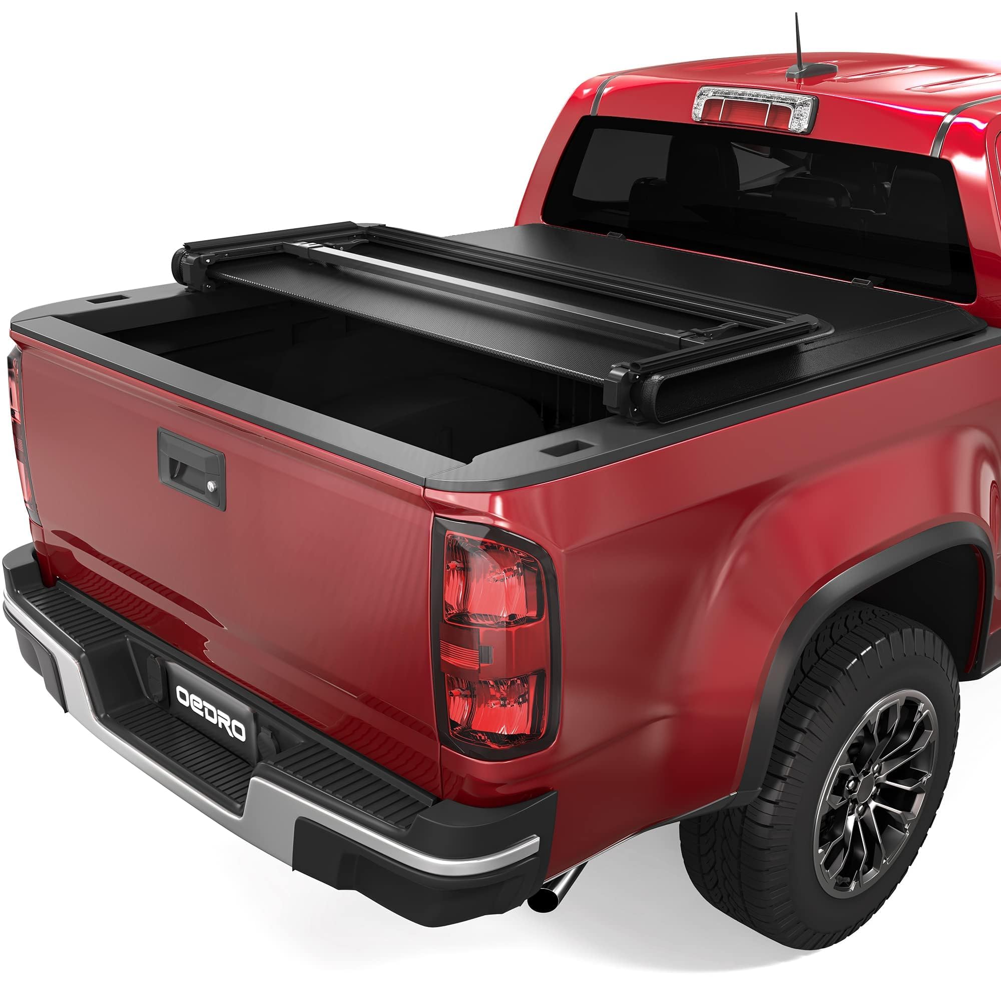 Oedro Soft Tri-Fold Truck Bed Tonneau Cover Compatible With 2015-2025 Chevy Colorado/Gmc Canyon With 5.2 Ft Bed