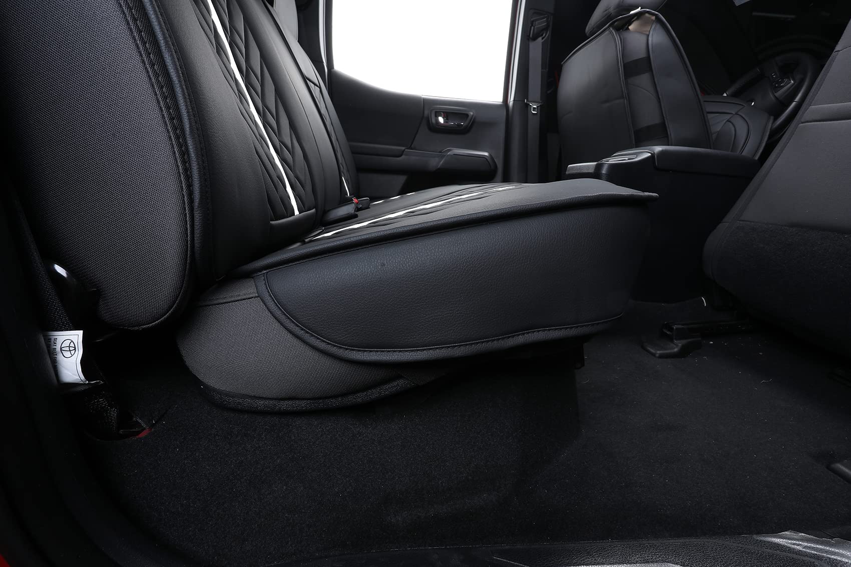 Tomatoman Tacoma Truck Rear Seat Covers 2005-2023 2024 Access Double Cab TRD Sport Offroad Limited SR5 V6 Back Car Cushions(Rear