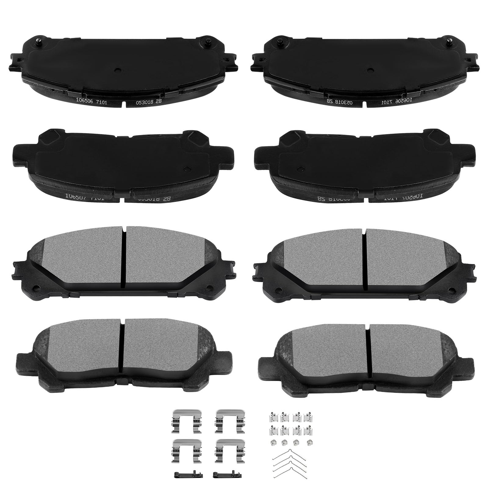 Automuto 8Pcs Front & Rear Ceramic Disc Brake Pads Set D1325 D1324 For Toyota For Highlander 2008-2013