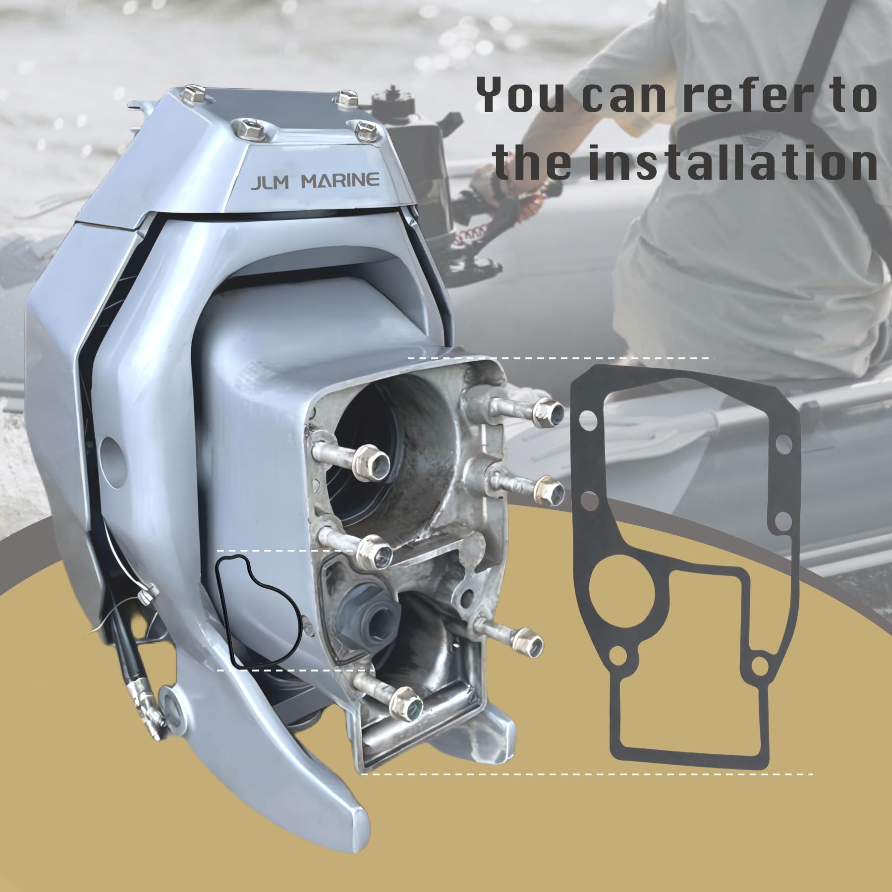 JLM MARINE 508105 Outdrive Mounting Gasket Set for Volvo Penta SX DP Drives and OMC Cobra Sterndrives Gasket Seal O-Ring 18-2613