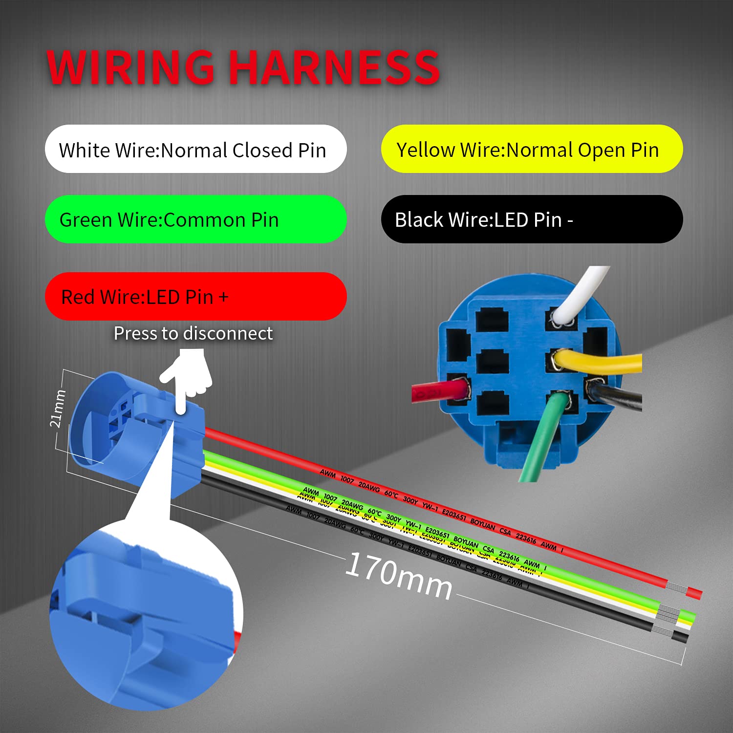 Daiertek 22Mm Latching Push Button Switch 12V Waterproof Blue Led Metal Push Button Switch 12 Volt Dc On Off Spdt Maintained Pus