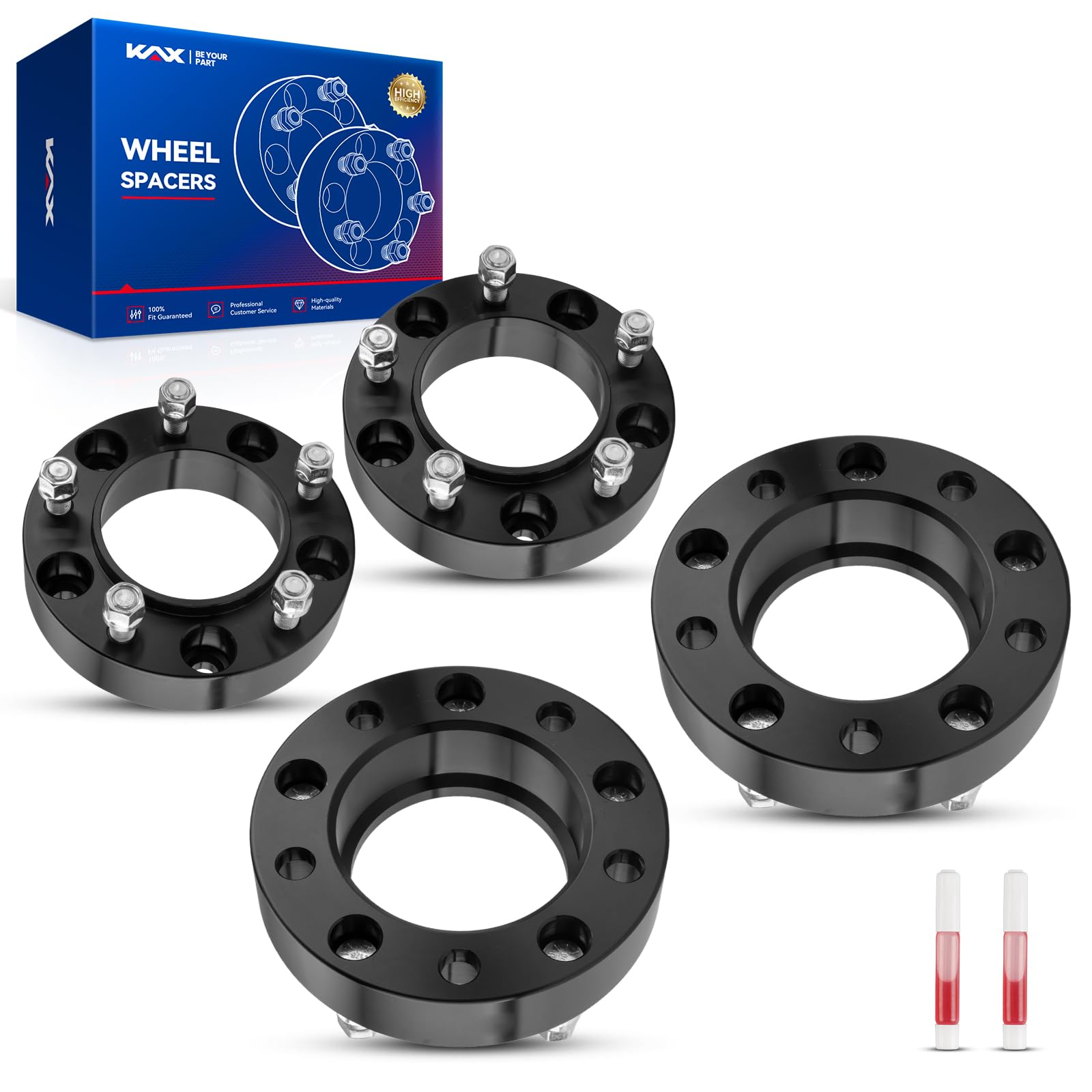 Kax 5X150 Wheel Spacers,Forged 1.5 Inch 5 Lug Hub Centric Wheel Spacers With M14X1.5 Studs 110Mm Hub Bore,Fit For Tundra,Sequoia