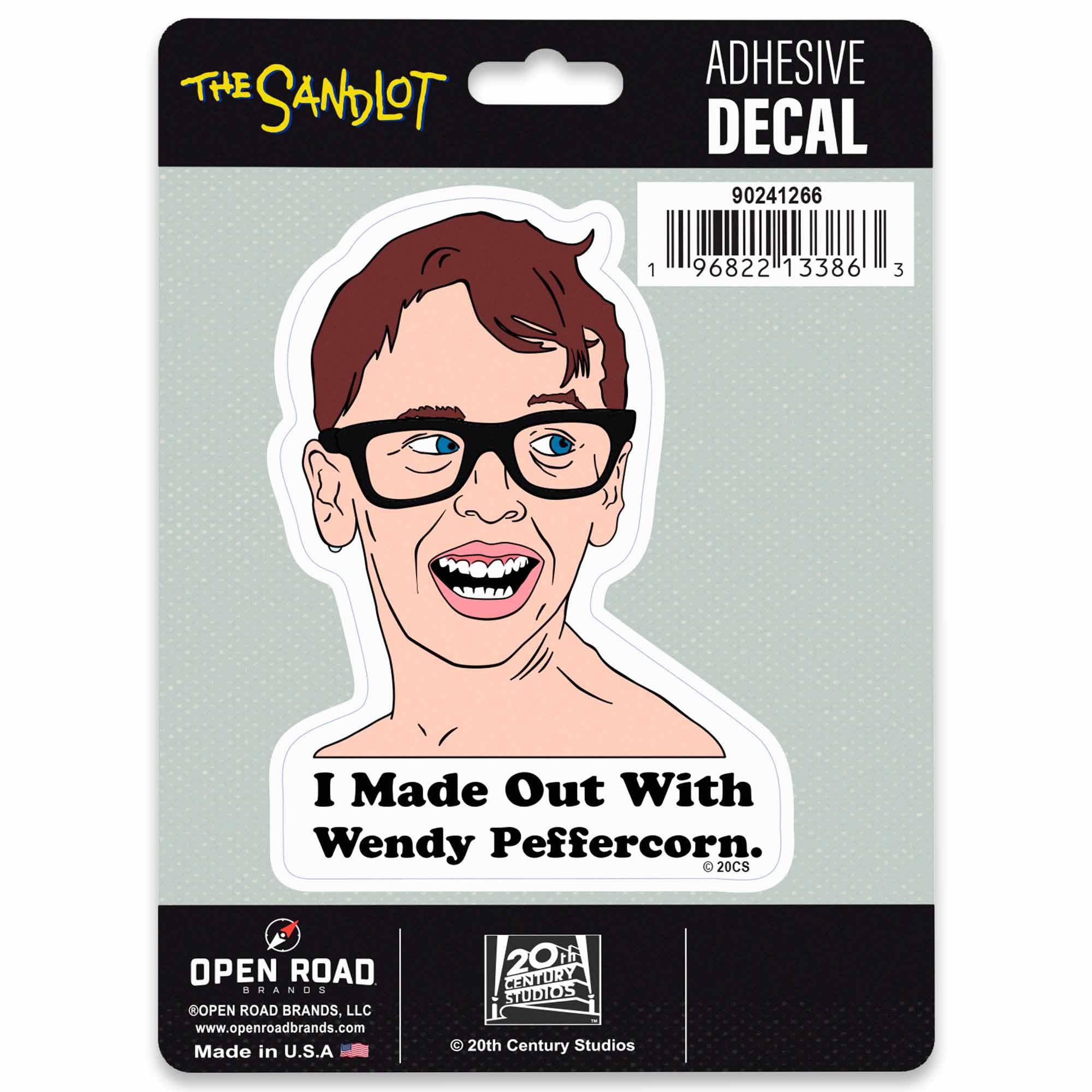 The Sandlot I Made Out with Wendy Peffercorn Adhesive Vinyl Decal - Funny Sandlot Sticker for Car