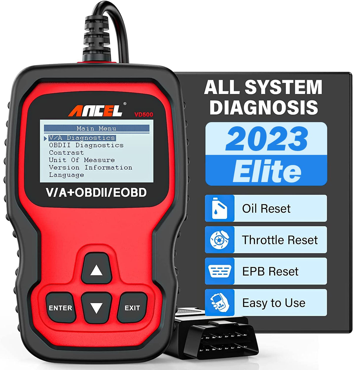 Ancel Vd500 Obd Ii Diagnostic Scanner For Volkswagen Vw Audi Skoda Seat Diagnosis Check Engine Light Epb Abs Srs Code Reader Oil