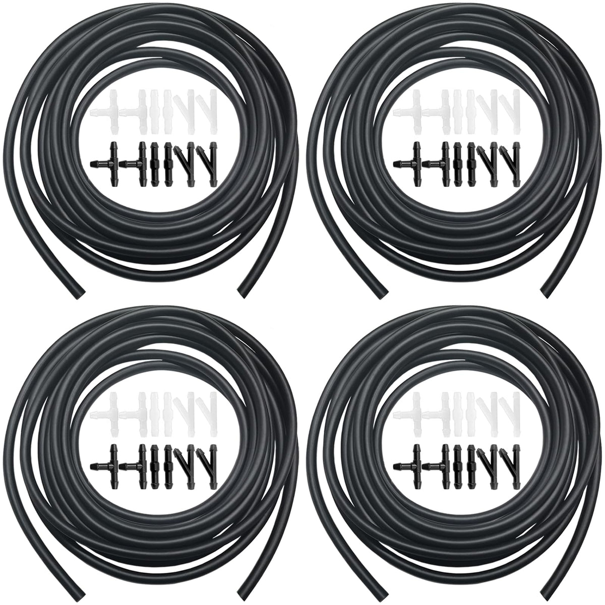 Windshield Washer Hose Repair Kit, Automotive Replacement Windshield Washer Hoses Connect Car Water Pump&Nozzles For Most Car Wi