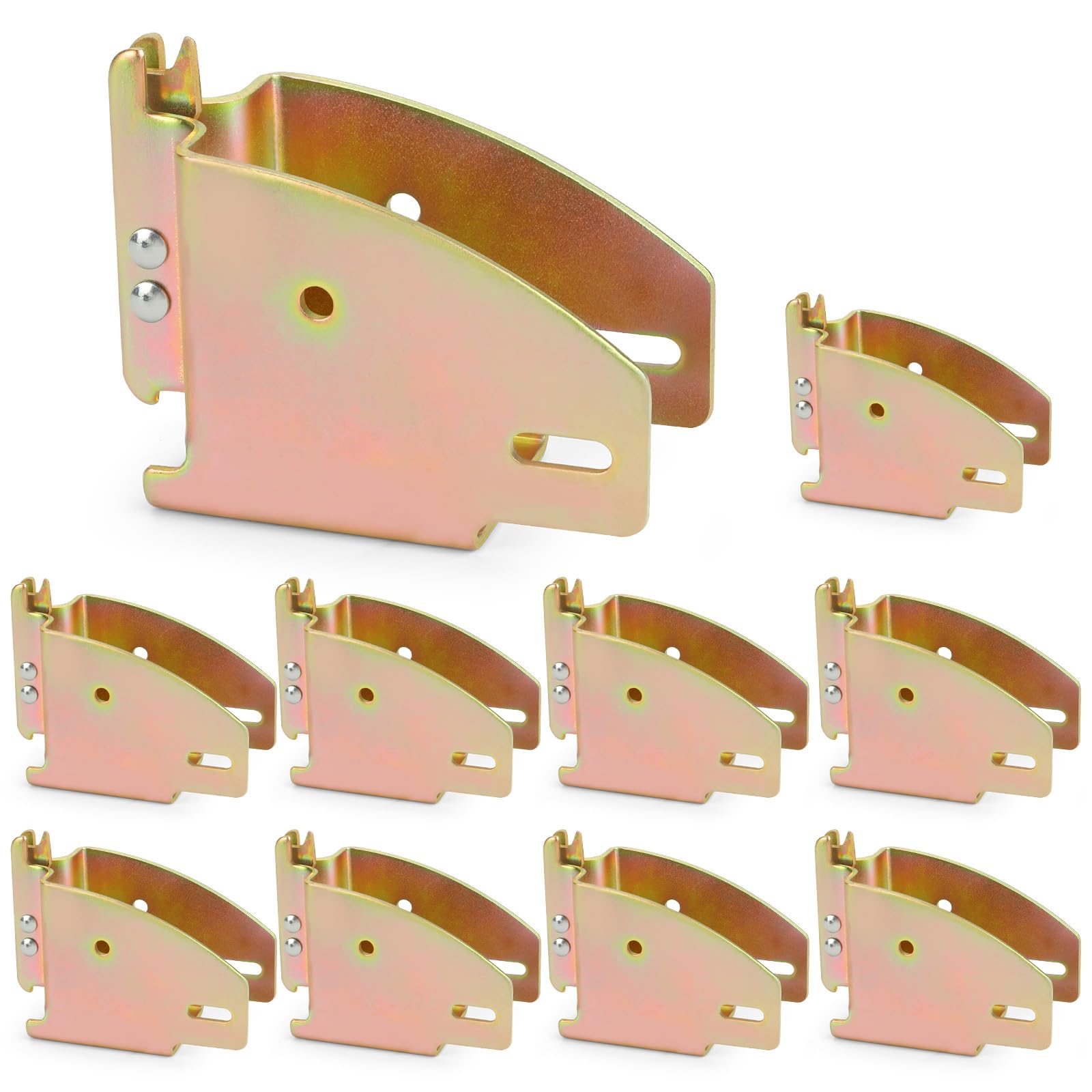 TENVONE 10 Packs E-Track Wood Beam End Socket, E Track Accessories Wood Beam Brackets Fit for 2x4 2x6 in Cargo, Truck, Trailer, 