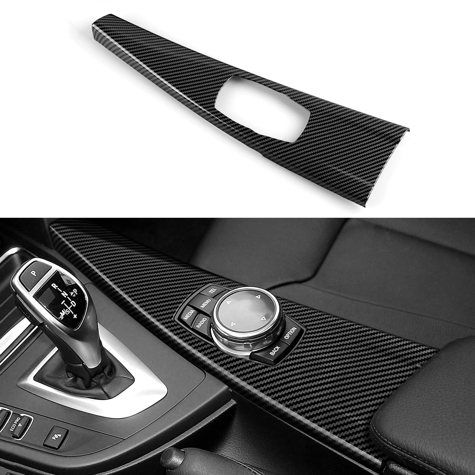 Car Multimedia Cover Sticker Wrap Carbon Color Abs Decal Trim Fits For Bmw F30 F31 F34 3Gt F32 F36 Accessories - F33 Convertible Not Fit