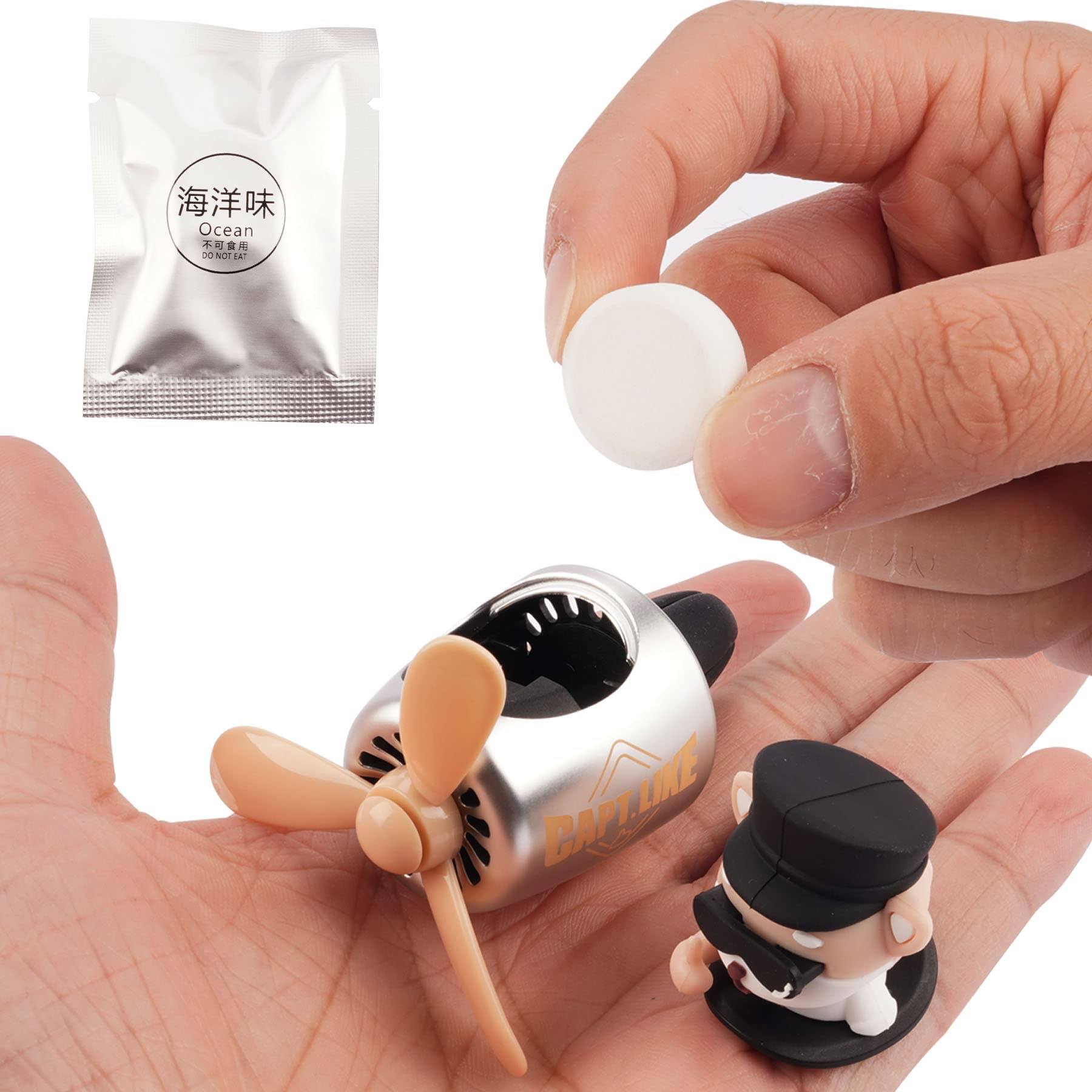 Jimtyee Car Air Fresheners Refills Solid Fragrance Replacement Pads Car Air Vent Clip Freshener Gulong Flavor Long Lasting Air F