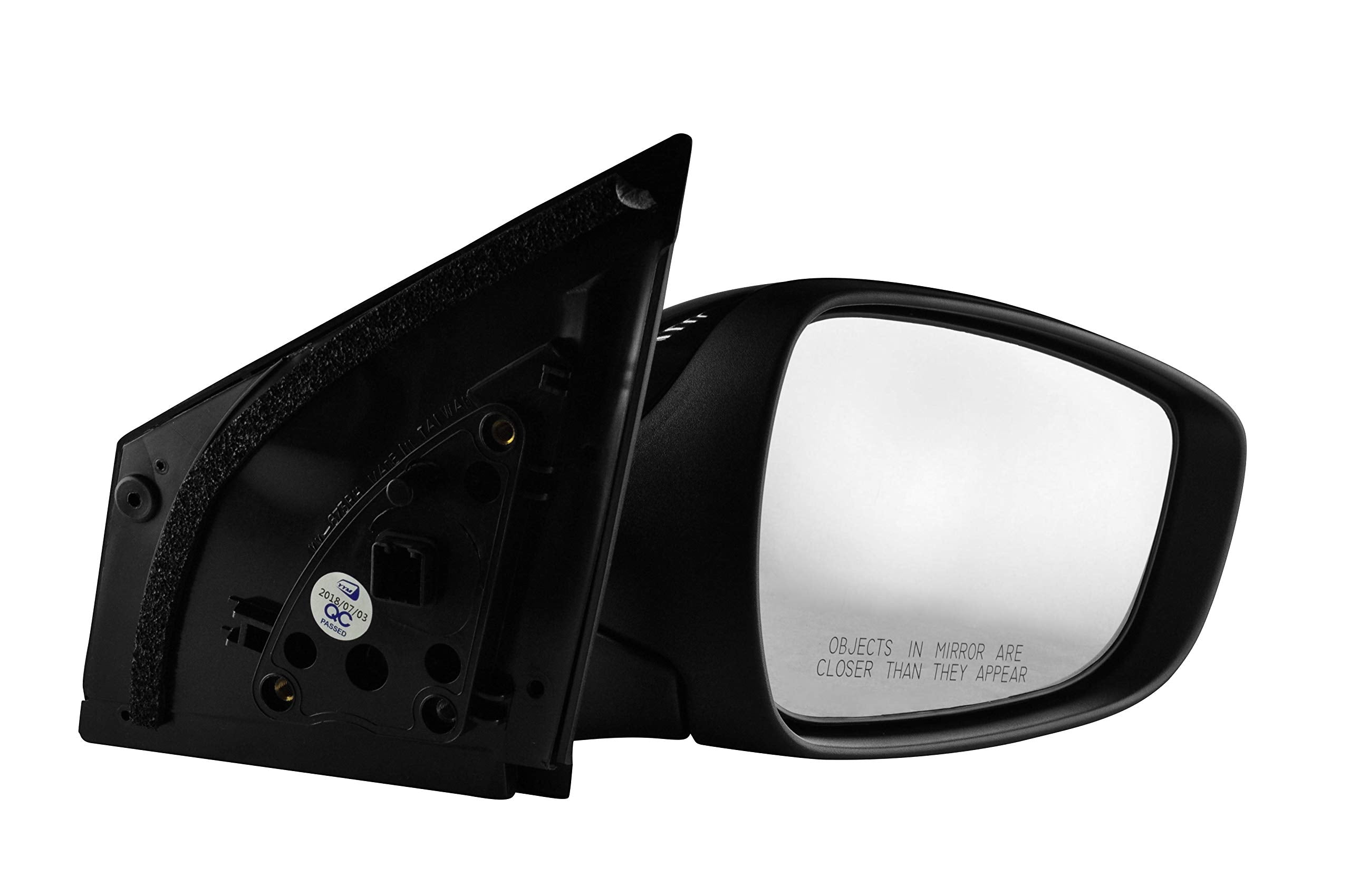 Dependable Direct Right Passenger Side Unpainted Power Operated Side View Mirror for 2012-2017 Hyundai Accent - HY1321180