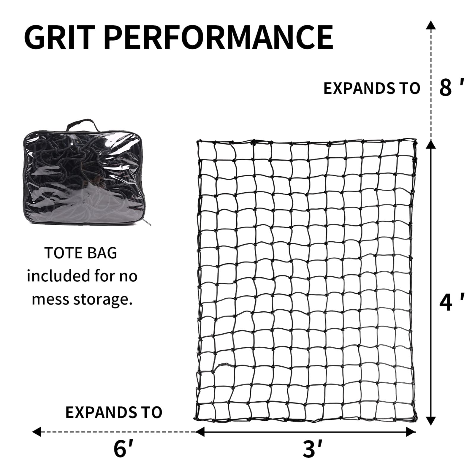 Leader Accessories Roof Rack Cargo Basket Set, Roof Cargo Basket 64'' With Cargo Net 3' X 4' Stretches To 6'X 8' Bungee Net