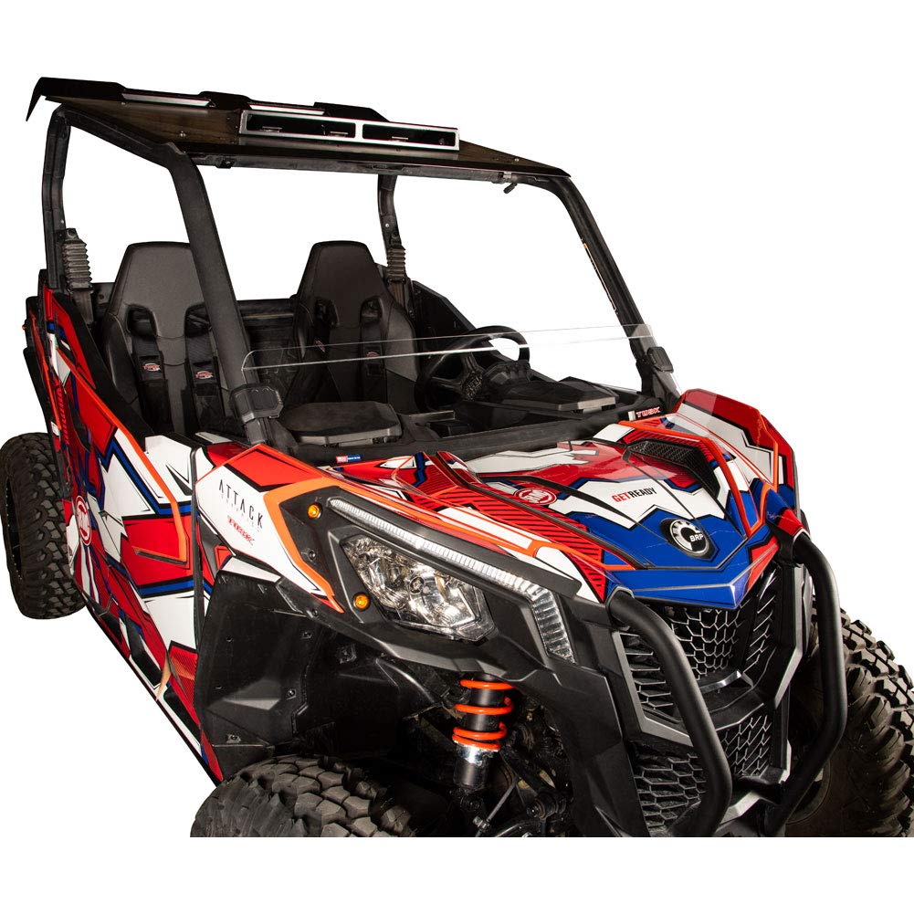 Tusk Removable Half Windshield Clear Compatible with Can-Am Maverick Trail 1000 2018-2025/Sport/Sport Max 1000 2019-2025/Commander/Max 1000 2022-2025