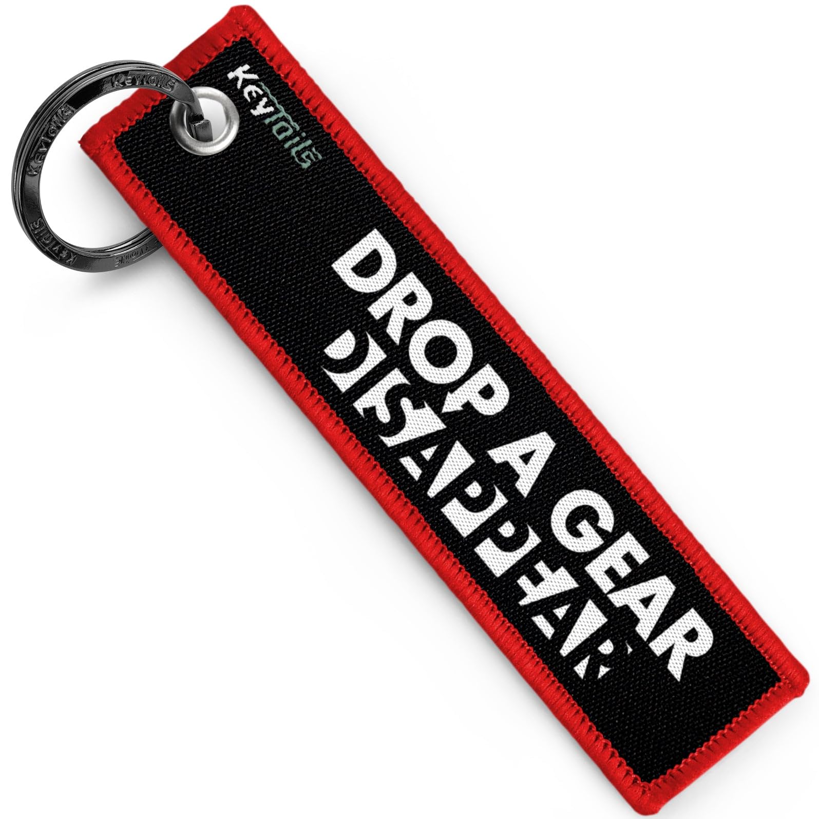 Keytails Keychains, Premium Quality Key Tag For Motorcycle, Car, Scooter, Atv, Utv [Drop A Gear & Disappear]