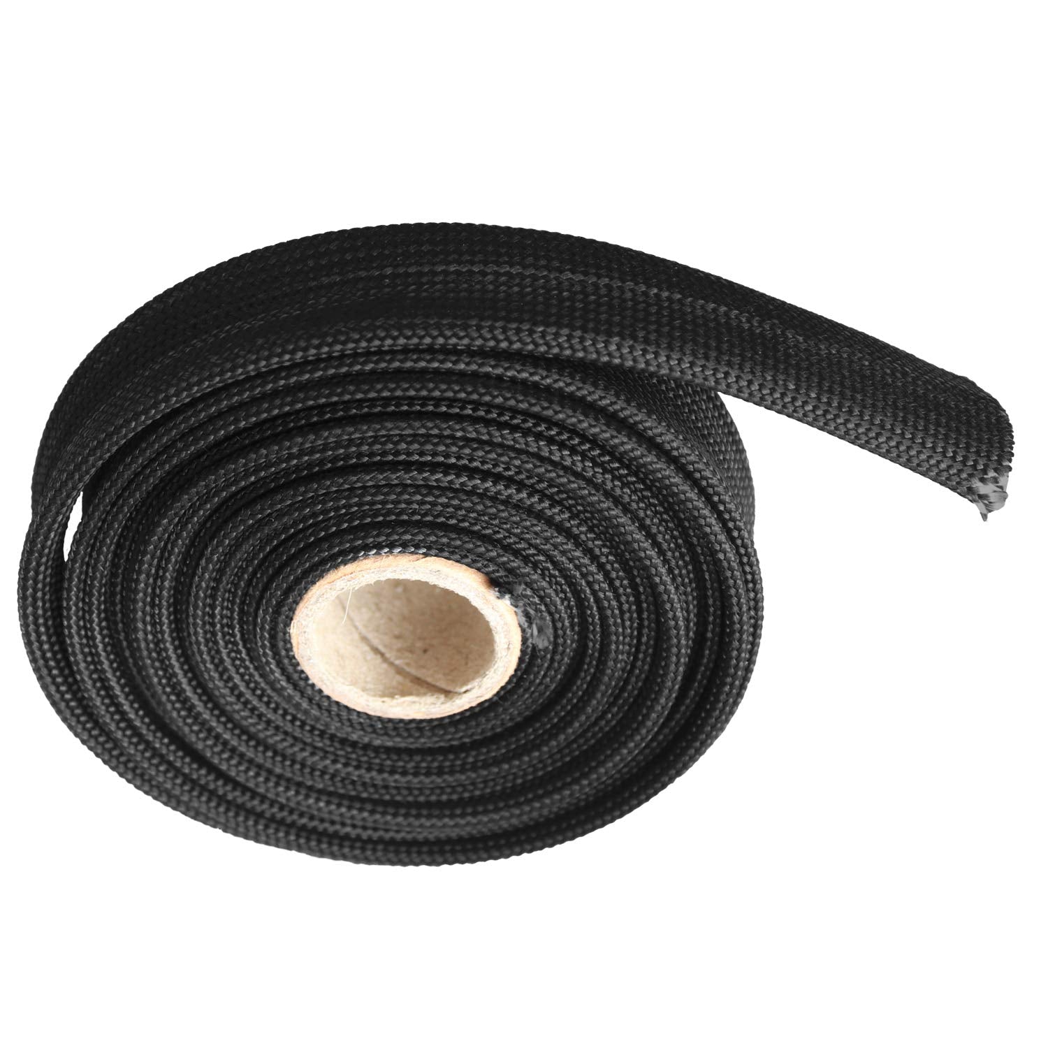Heat Hose Fiberglass Wrap Shield Sleeve- 1/2'' ID x 10'Black Adjustable Hose Heat Shield Spark Plug Wire fuel line heat shield R