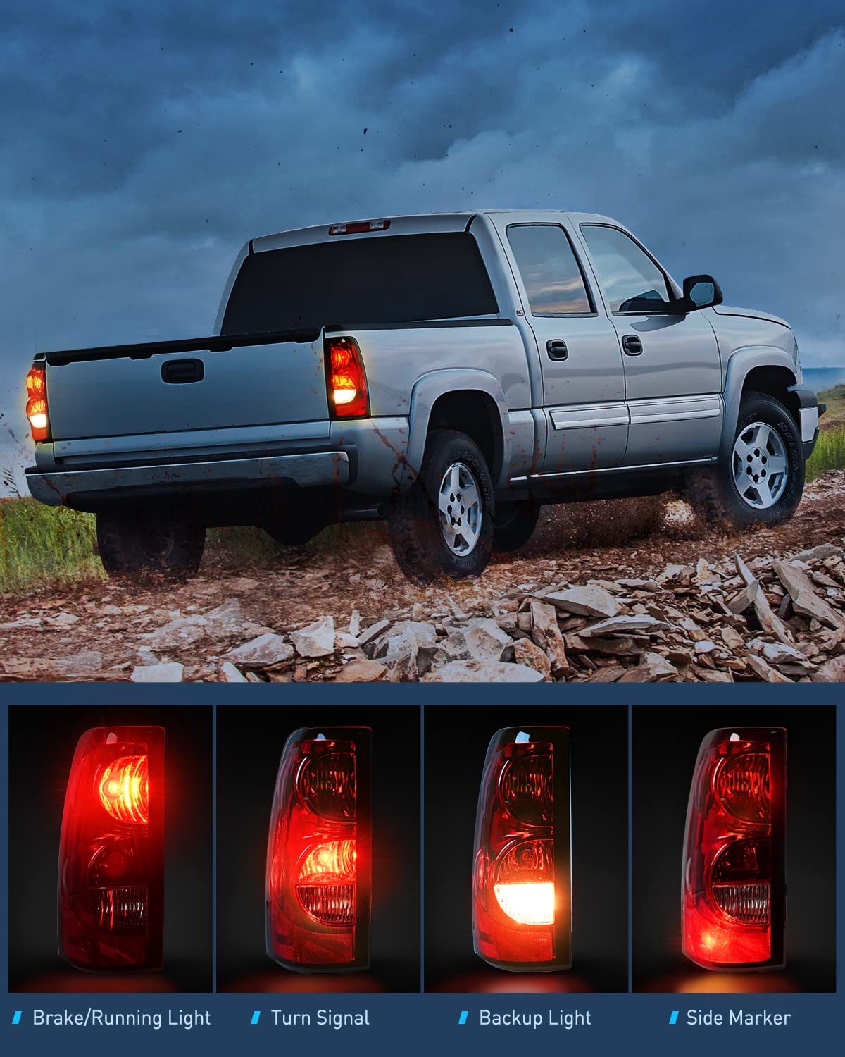 Nilight Taillight Assembly For 2003 2004 2005 2006 Chevy Silverado 1500 1500Hd 2500 2500Hd 3500 2007 Chevy Silverado 1500 2500 3