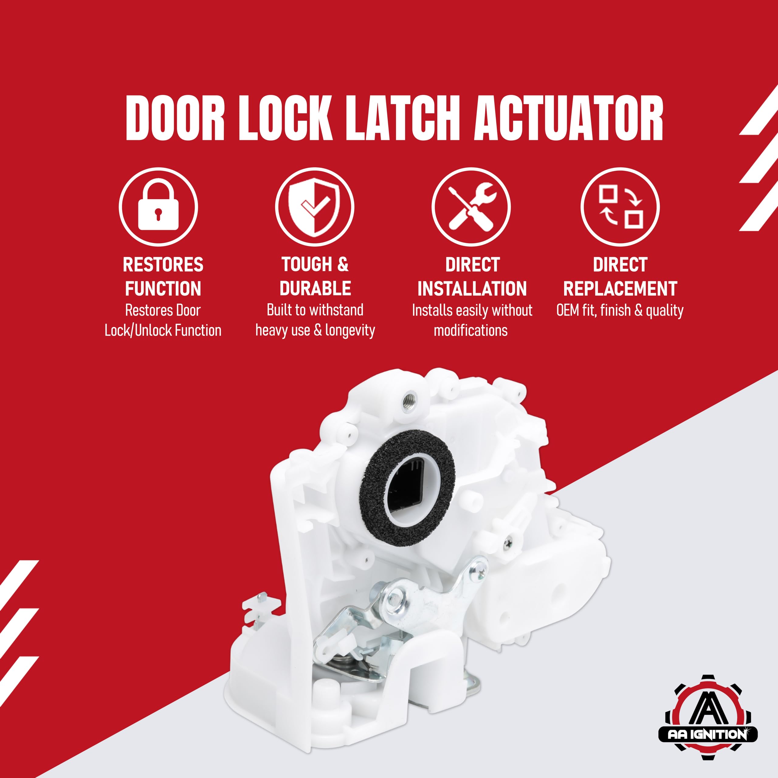 Front Left Power Door Lock Actuator Replacement By Aa Ignition - Replaces Parts 72150-Swa-A01, 72150Swaa01, 937-571 - Compatible