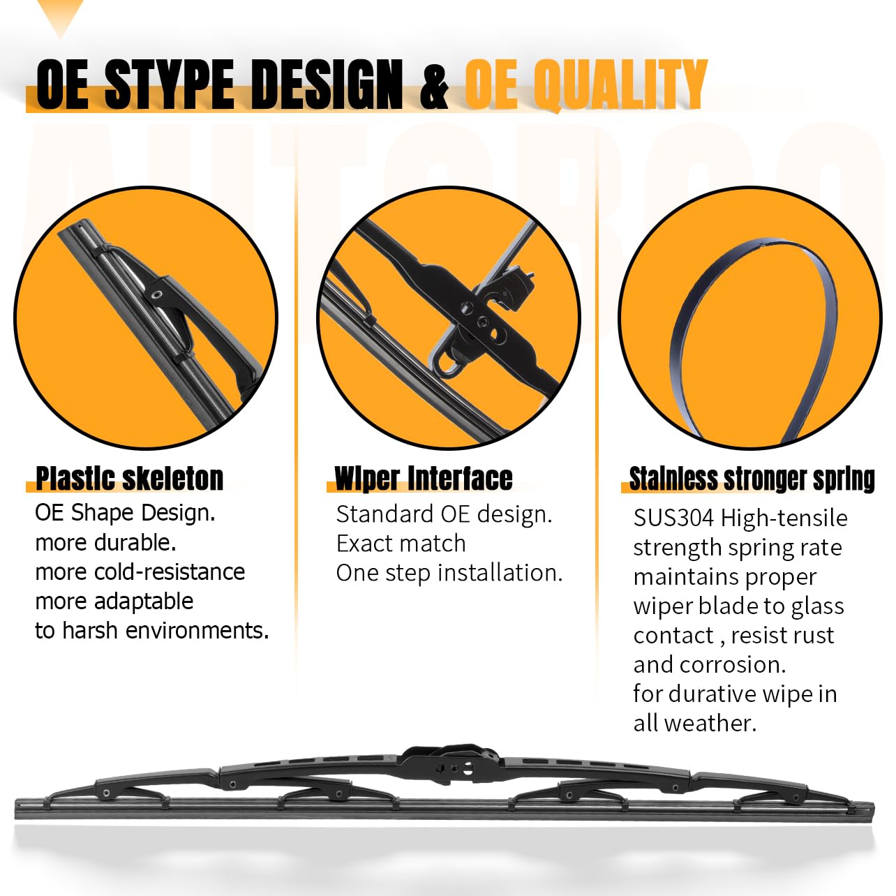 Autoboo 20''+20'' Windshield Wiper Blade Replacement For Ford F150 F250 F350 F450 F550 2008-1999 Expedition 2006-1999 Explorer 2