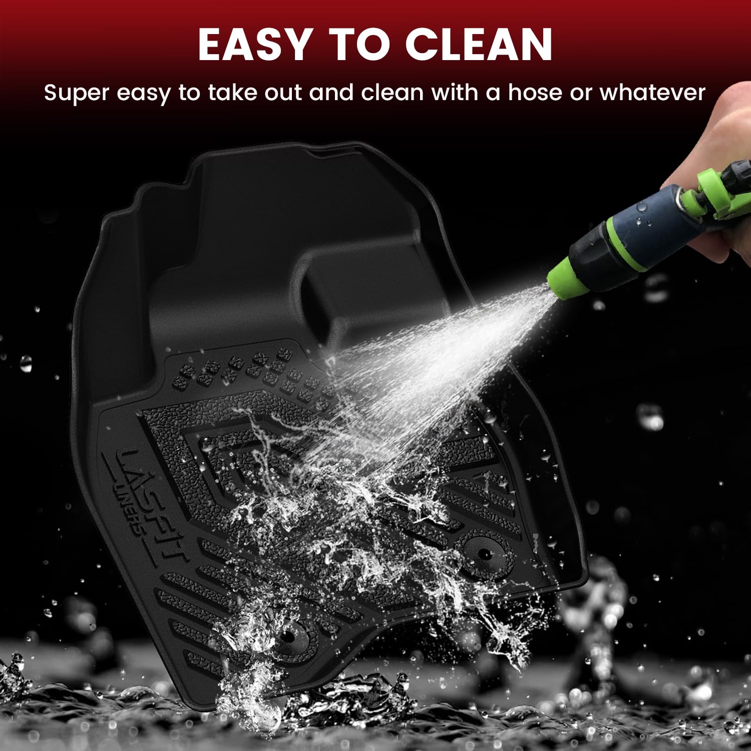 Lasfit Floor Mats&Trunk Mat For 2015-2019 Ford Explorer 7 Seater All Weather Tpe Car Liners Custom Fit For Front, Rear, 3Rd Row