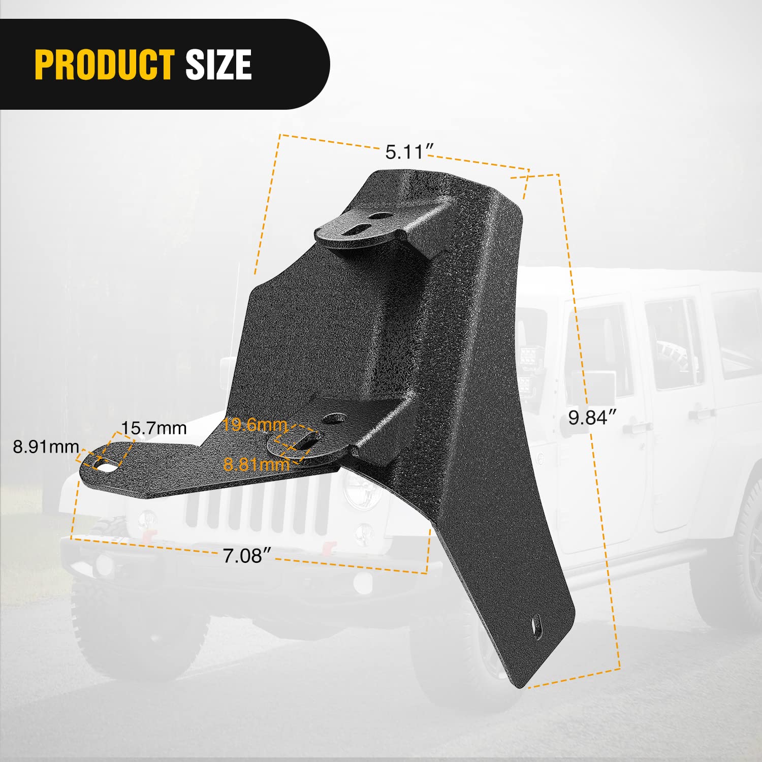 Nilight 2Pcs Windshield Hinge Mounting Brackets Dual A-Pillar For Offroad Led Fog Light Pods For 2018 2019 2020 2021 2022 2023 W