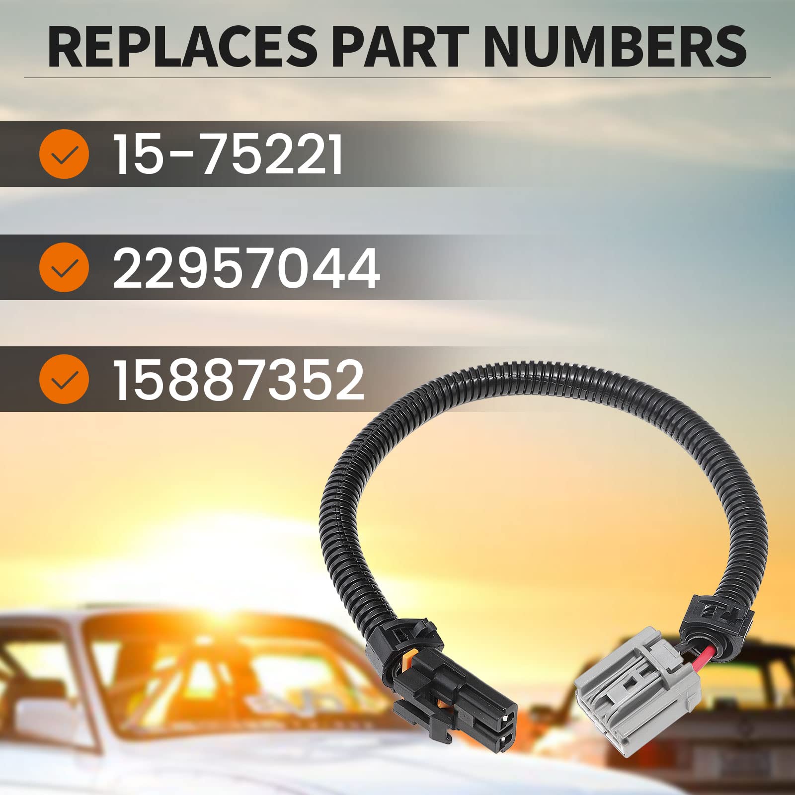 MECMO 15-75221 Blower Motor Wiring Harness 14    for 2007-2014 GM Chevy Chevrolet Tahoe Suburban Silverado Avalance, GMC Sierra