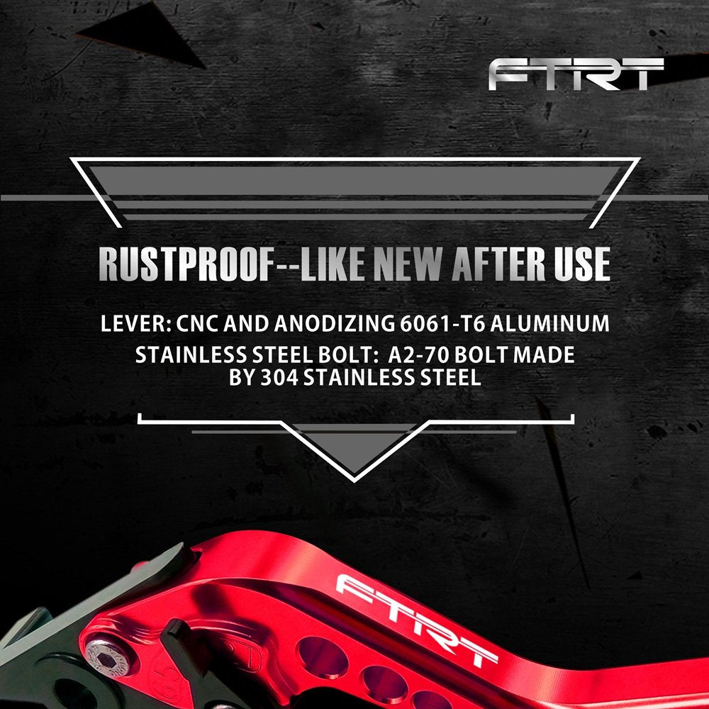 Ftrt Adjustable Short Brake Clutch Levers Compatible With Ninja 650R Er-6F Er-6N 2009-2016/ Ex400 Ninja 400R 2011/ Versys 650 20