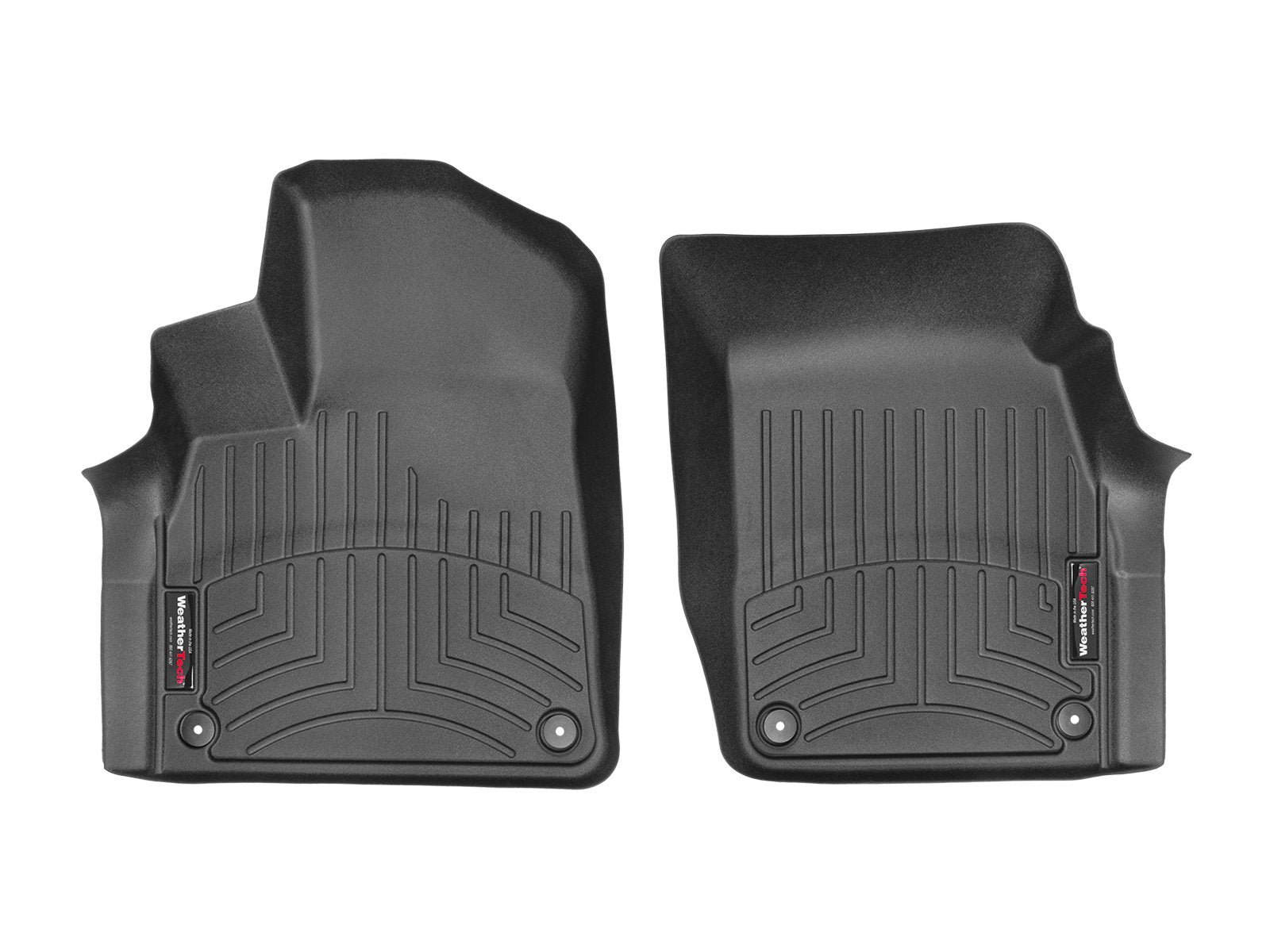 WeatherTech Custom Fit FloorLiners for Audi Q7, Q8, SQ7, SQ8-1st Row (448871), Black
