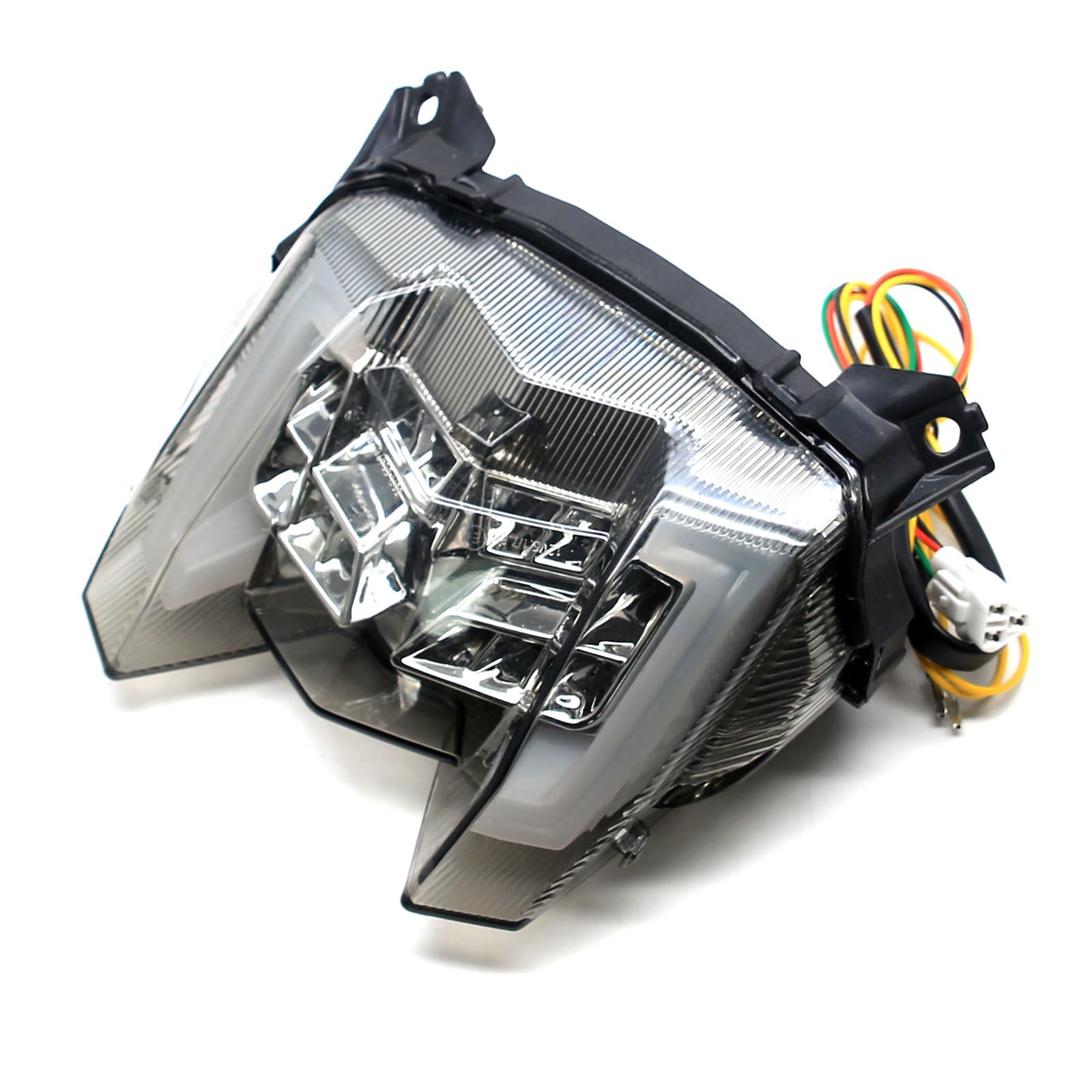 Mzs Motorcycle Tail Light, Led Integrated Turn Signal Blinker Smoke Lens Compatible With Fz09 Fz-09 2017 / Mt09 Mt-09 2018-2020