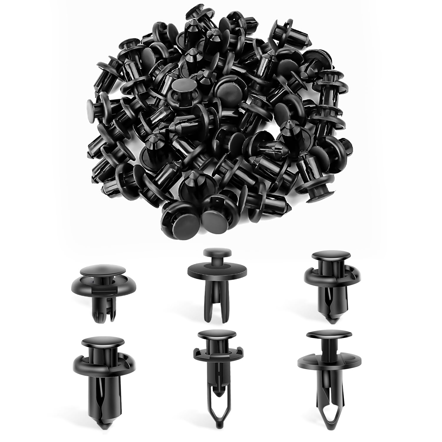 Gooacc 120Pcs Car Retainer 6.3Mm 8Mm 9Mm 10Mm Expansion Screws Replacement Kit Bumper Push Rivet Clips For Honda Acura Gm Chrysl
