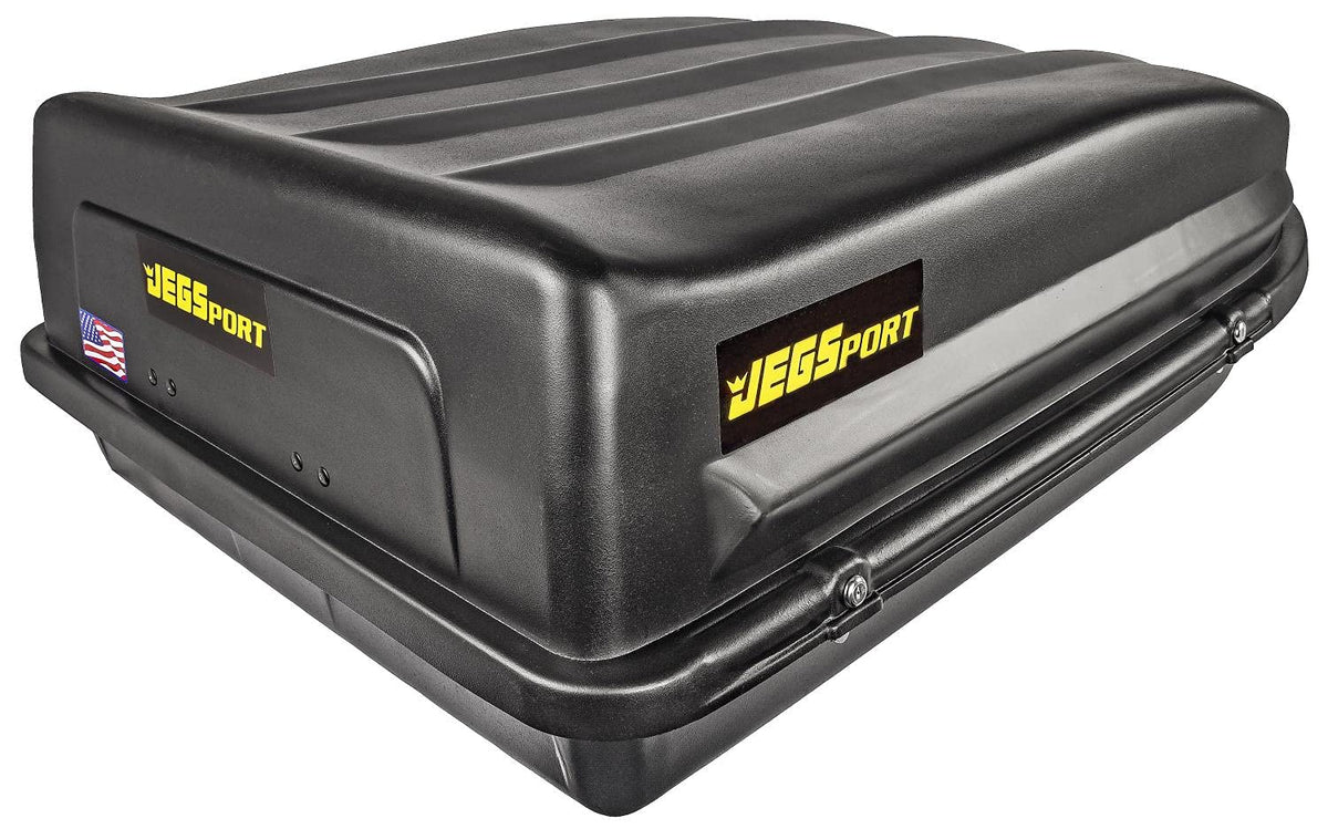 JEGS Rooftop Cargo Carrier for Car Storage - Large Roof Rack Cargo Carrier - Heavy Duty Weatherproof Storage - Made in USA - 18 