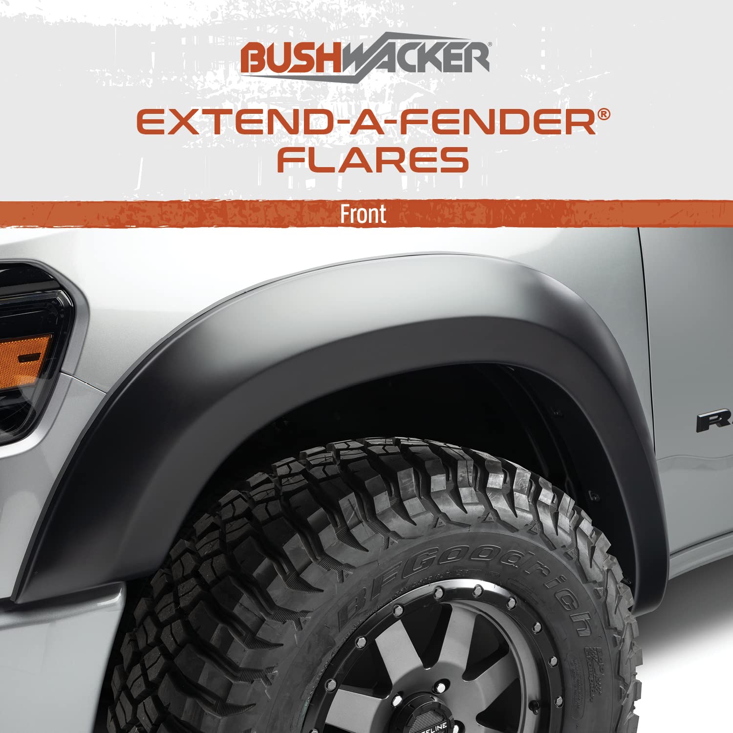 Bushwacker Extend-A-Fender Extended Front Fender Flares | 2-Piece Set, Black, Smooth Finish | 20085-02 | Fits 2011-2016 Ford F-2