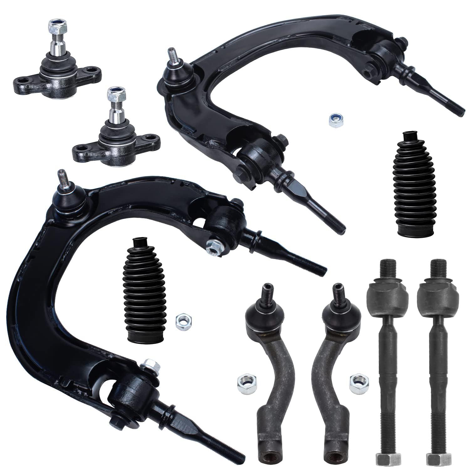 Detroit Axle - 10pc Front End Kit for Hyundai 1999-2005 Sonata, 2002-2005 XG350, 2001 XG300, 2001-2006 Kia Optima 2 Upper Contro