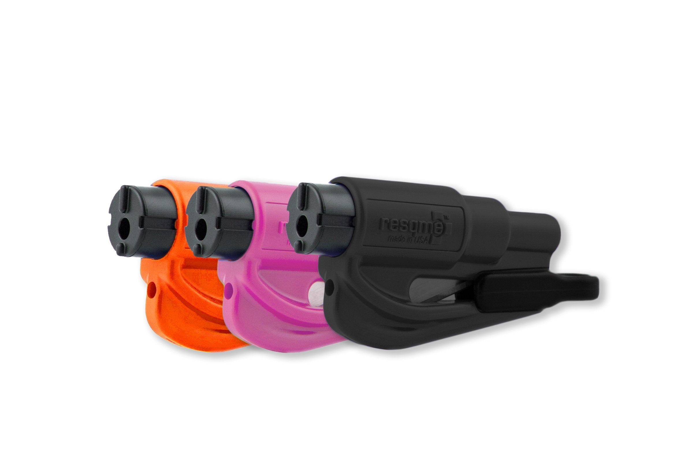 resqme Family Pack of 3, The Original Emergency Keychain Car Escape Tool, 2-in-1 Seatbelt Cutter and Window Breaker, Made in USA