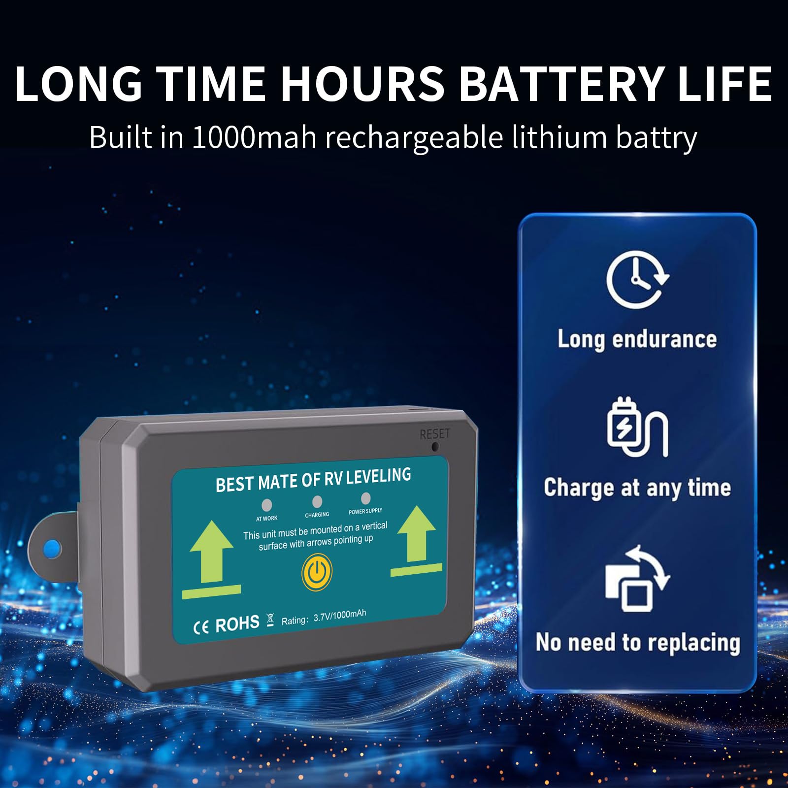 OBEST RV Leveling System, Camper Must Haves Smart Wireless Leveler for Travel Trailer Level Accessories, Easy Setup and APP-Free