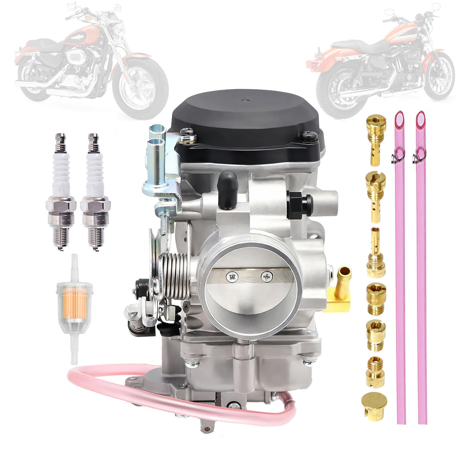 Cv40 Carburetor Replacement For Harley Davidson Sportster 1200 Xlh1200 Sportster 883 Xl883 1998-2016 / Softail 1988-2017 / Dyna Fxr Fxd 1988-2016 / Touring 1988-2016 27490-04