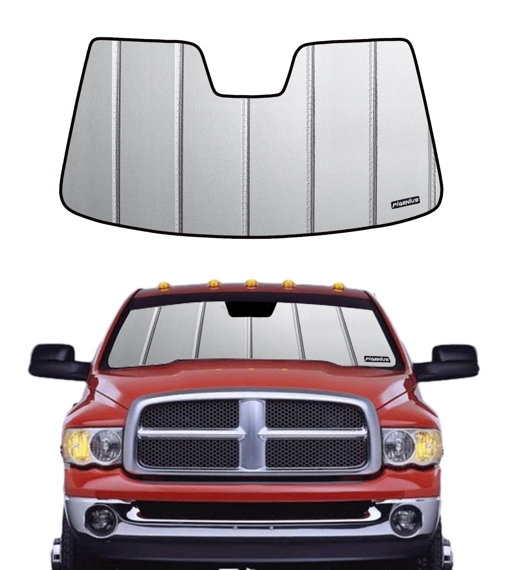 Pigenius Windshield Sun Shade for Dodge Ram 2500/3500 2003-2009 - Safeguard