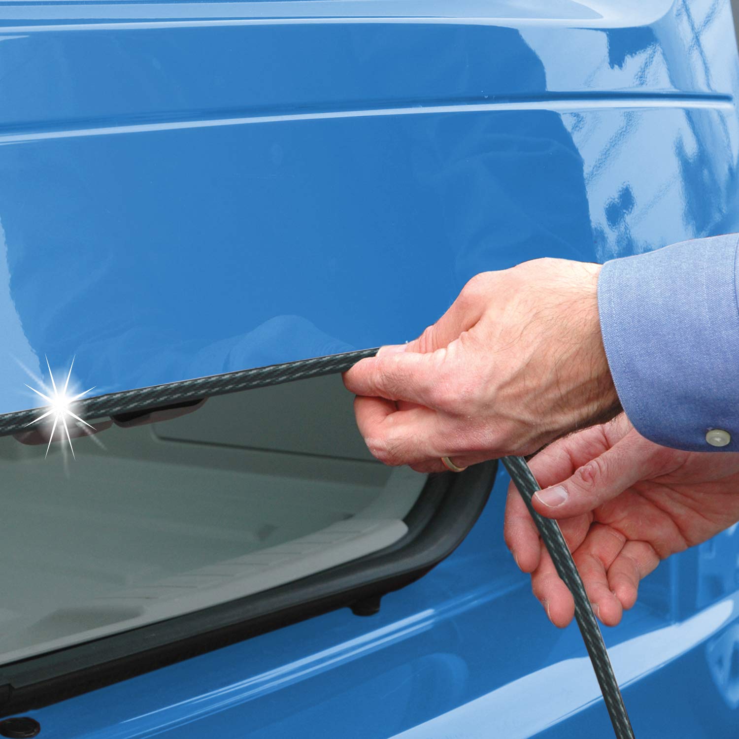 Cowles Custom - Enhanced 8Ft Carbon Fiber U-Channel Edge Guard Trim, 8Ft Flexible Plastic (Pvc) Bumper Protector Accessory, Door